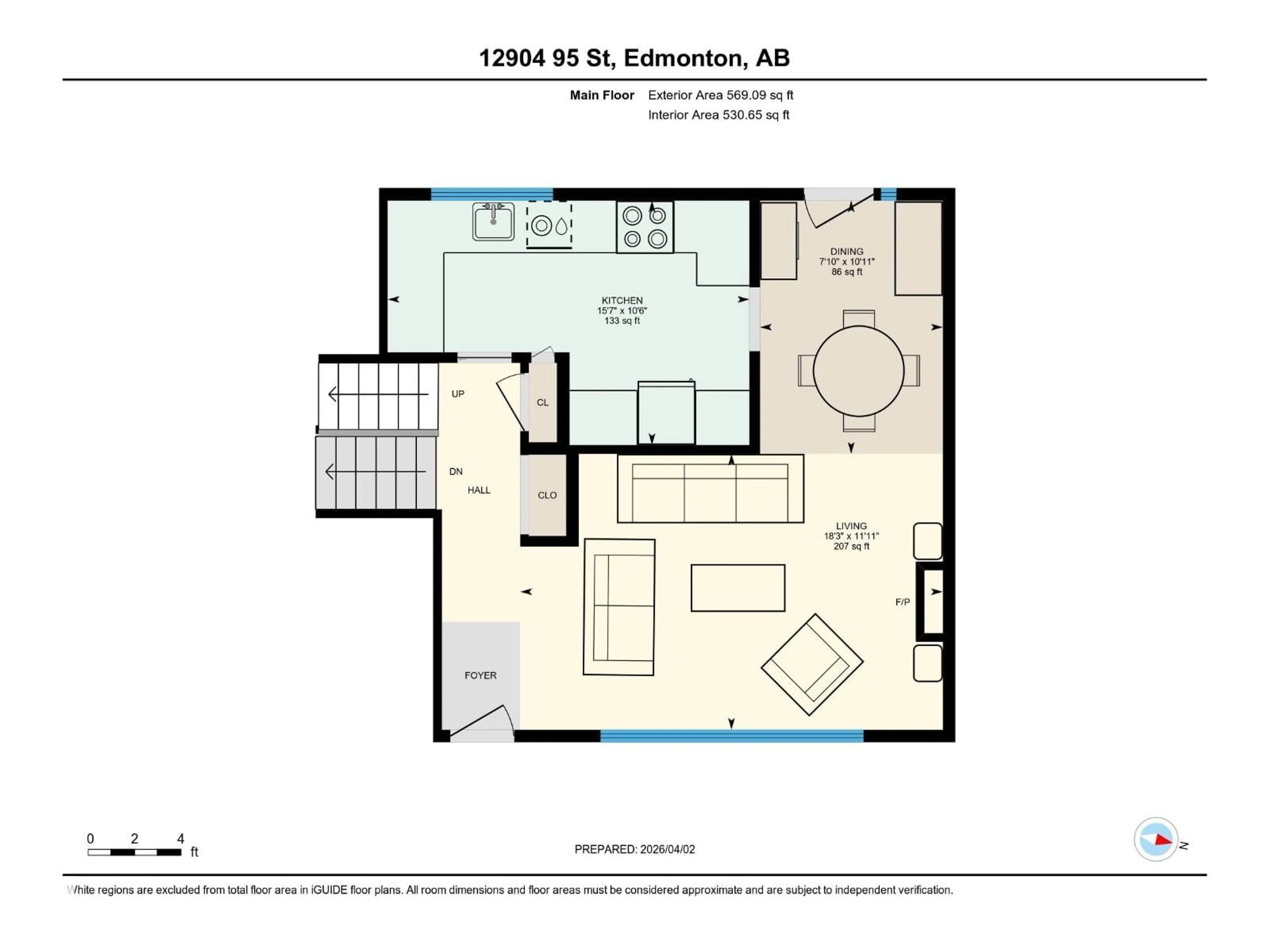 Floor plan for 12904 95 ST, Edmonton Alberta T5E3Y1