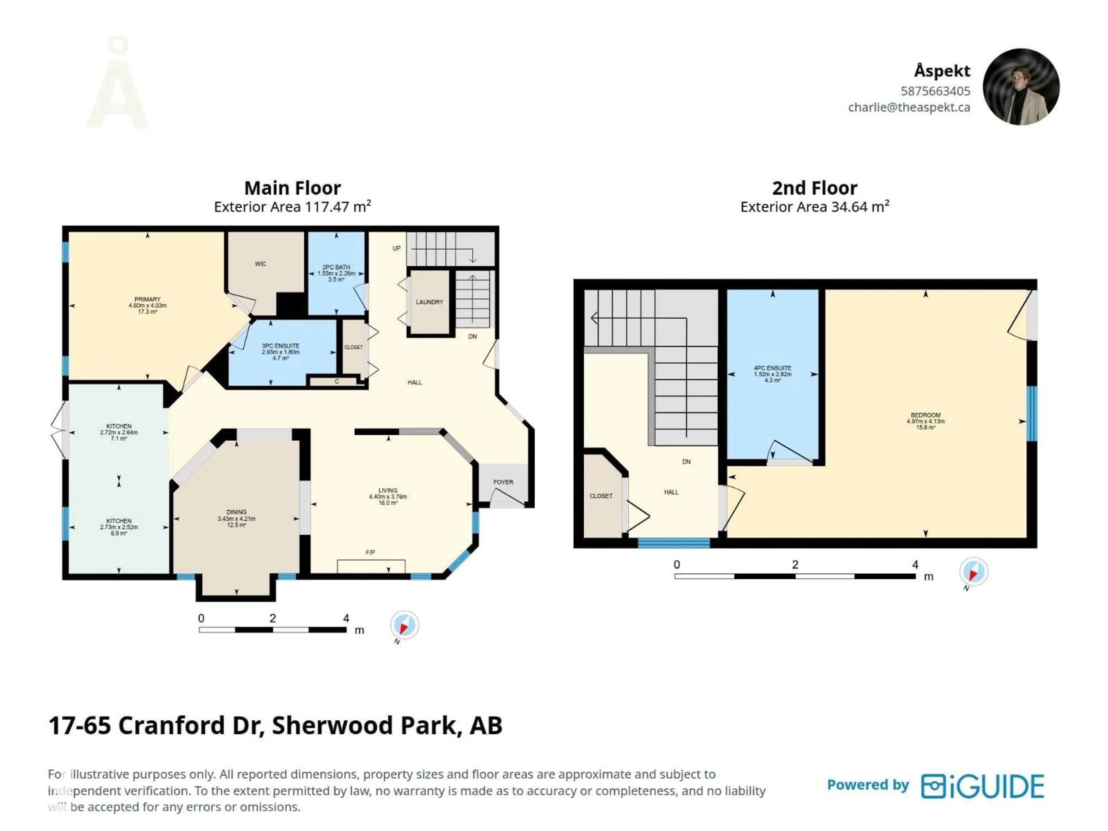 Floor plan for 65 - 17 CRANFORD DR, Sherwood Park Alberta T8H1W5
