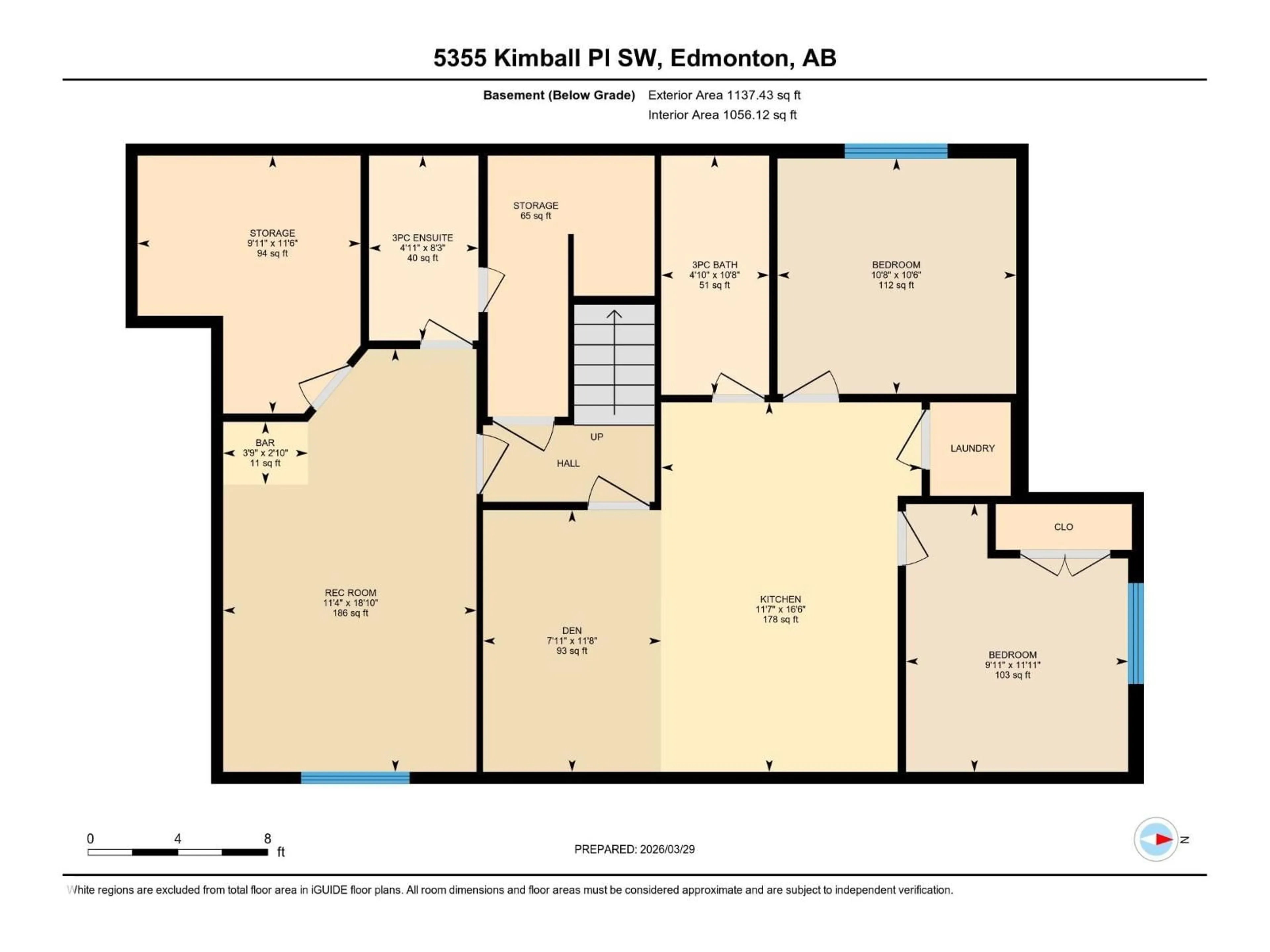 Floor plan for 5355 KIMBALL PL, Edmonton Alberta T6W5E5