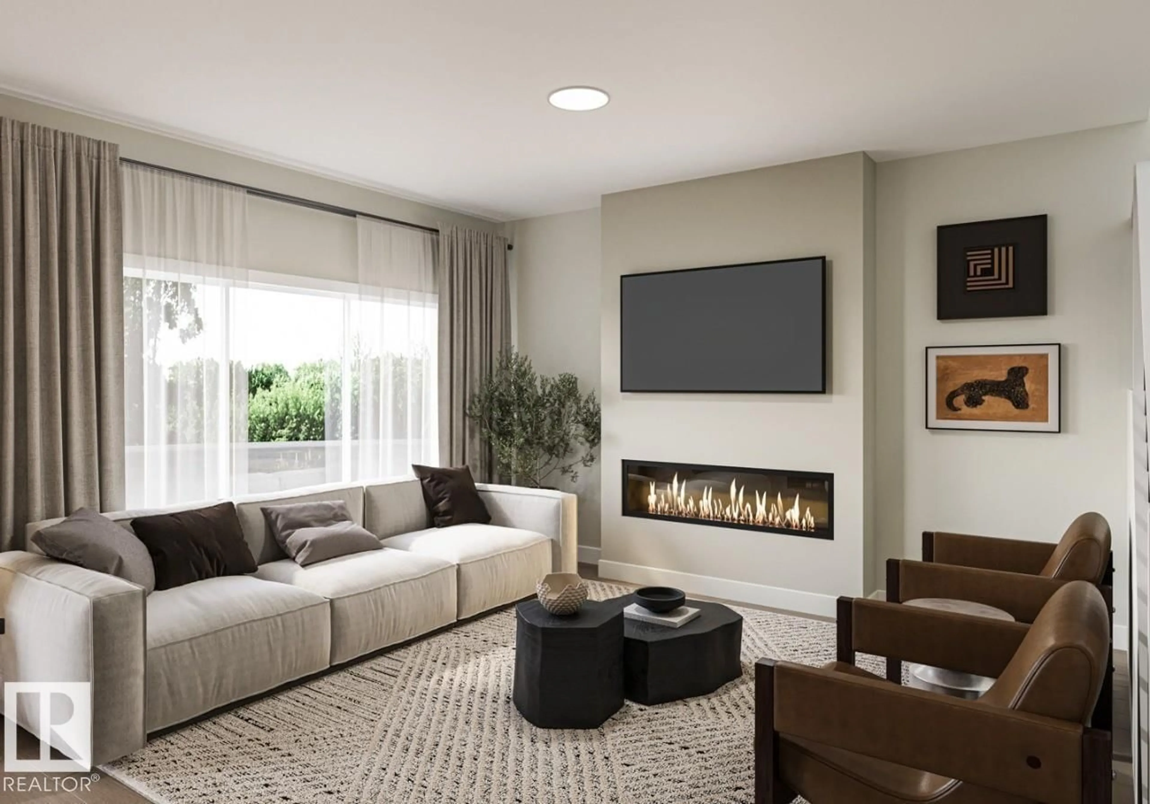 Living room with furniture, unknown for 262 FALCON CR, Leduc Alberta T0B3M3