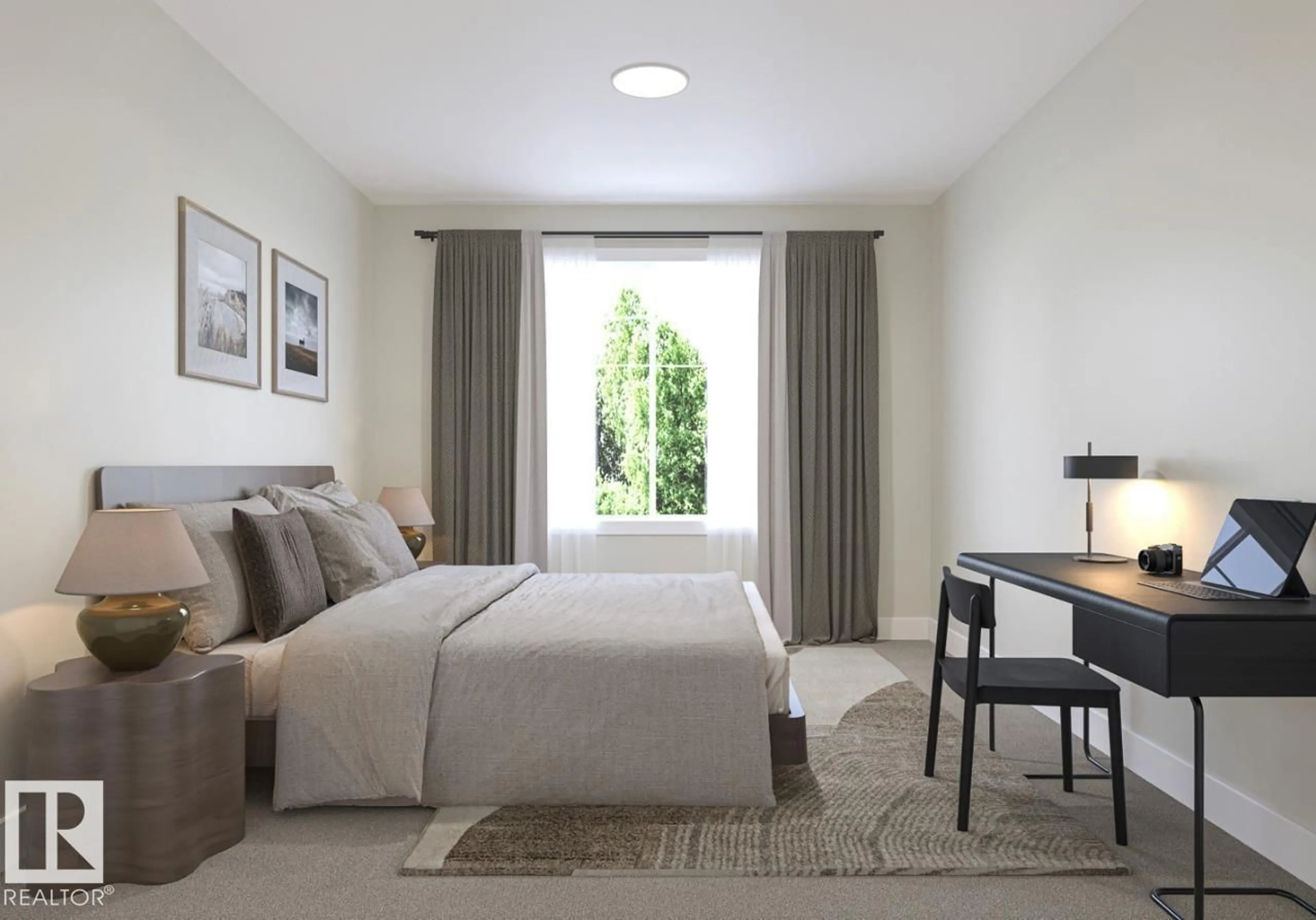 Bedroom with bed, carpet floor for 262 FALCON CR, Leduc Alberta T0B3M3