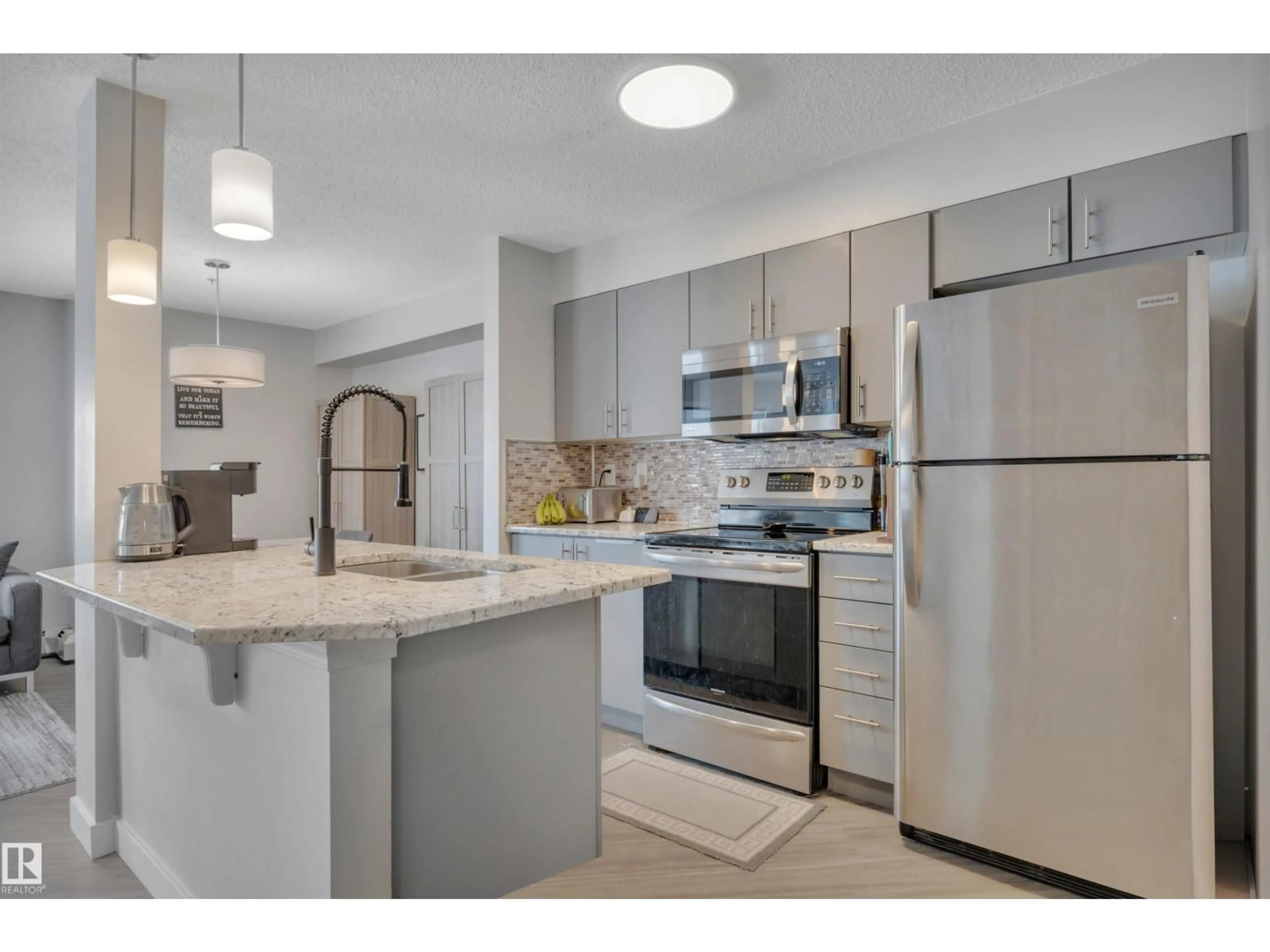 Standard kitchen, ceramic/tile floor for #110 - 11453 ELLERSLIE RD, Edmonton Alberta T6W1T3