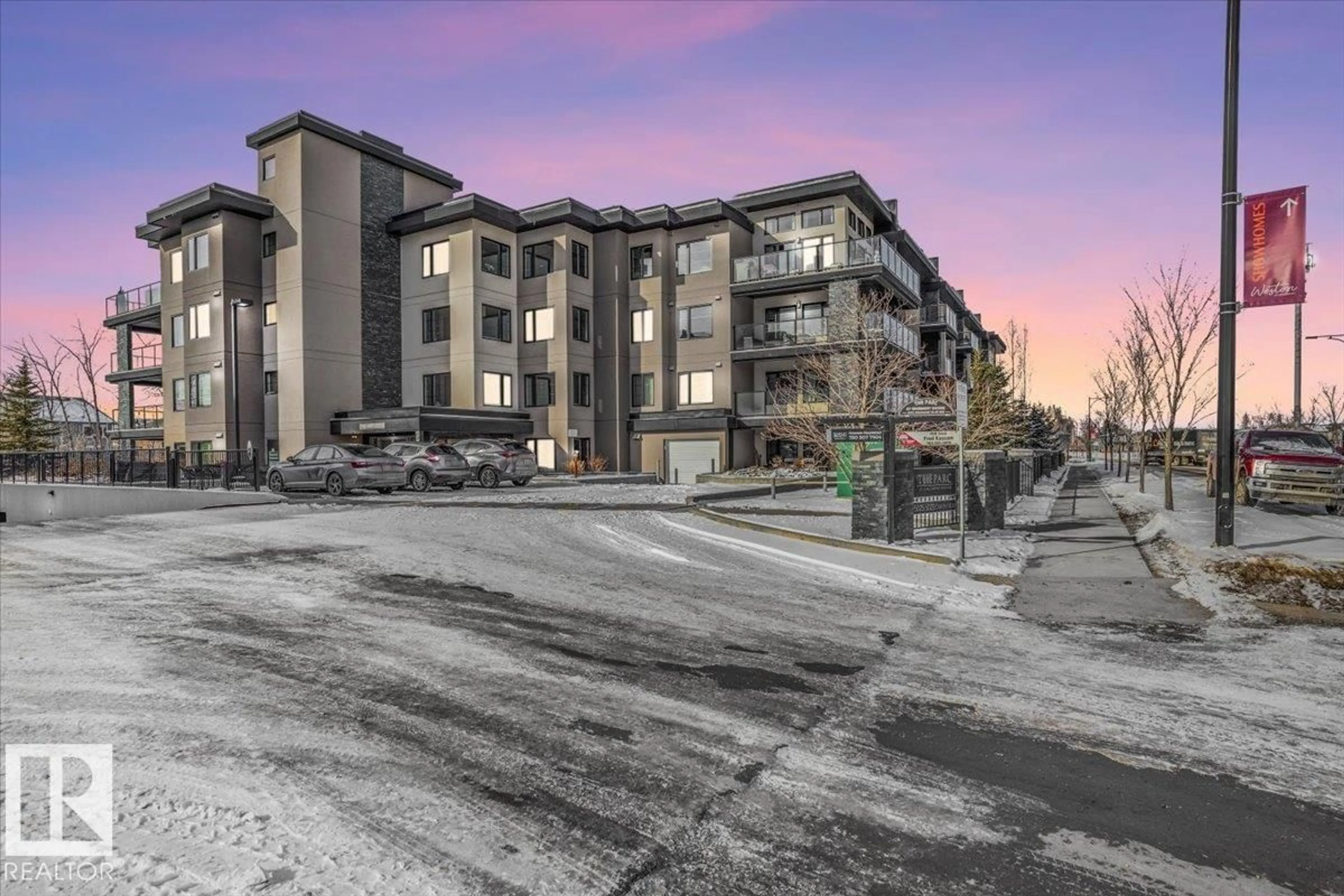 A pic from outside/outdoor area/front of a property/back of a property/a pic from drone, unknown for #211 - 5029 EDGEMONT BV, Edmonton Alberta T6M0S8