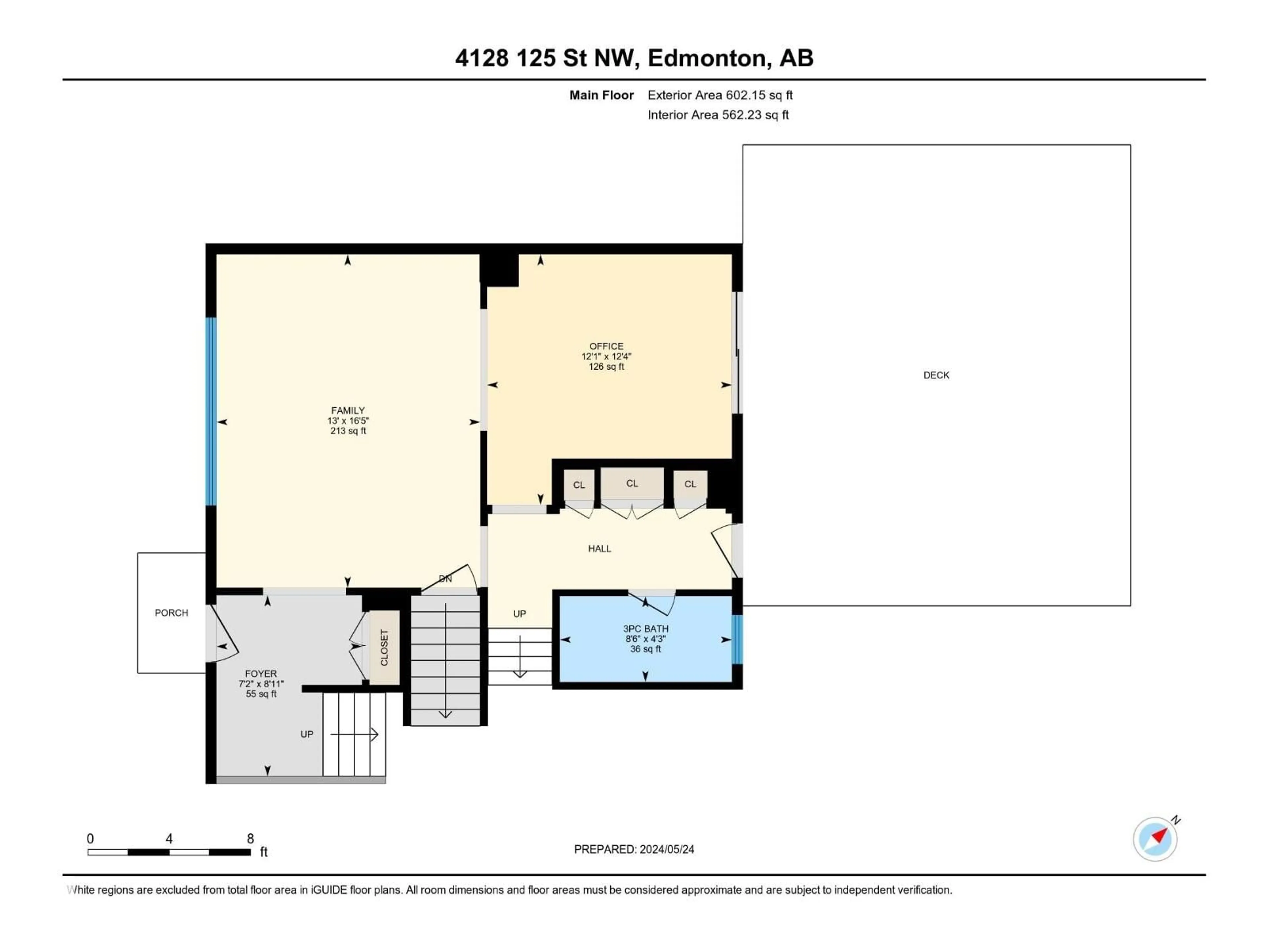 Floor plan for 4128 125 ST, Edmonton Alberta T6J2A3