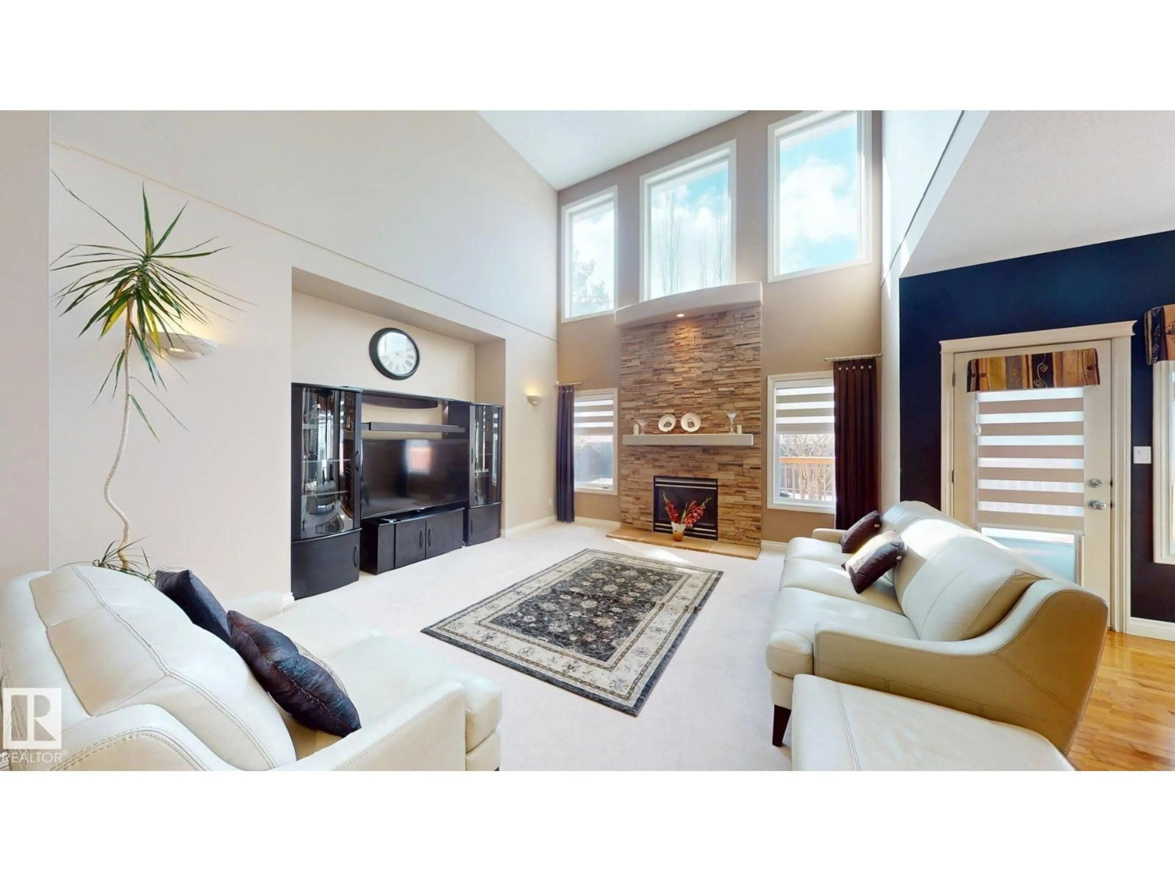 Living room with furniture, ceramic/tile floor for 613 TODD LINK LI, Edmonton Alberta T6R3C5