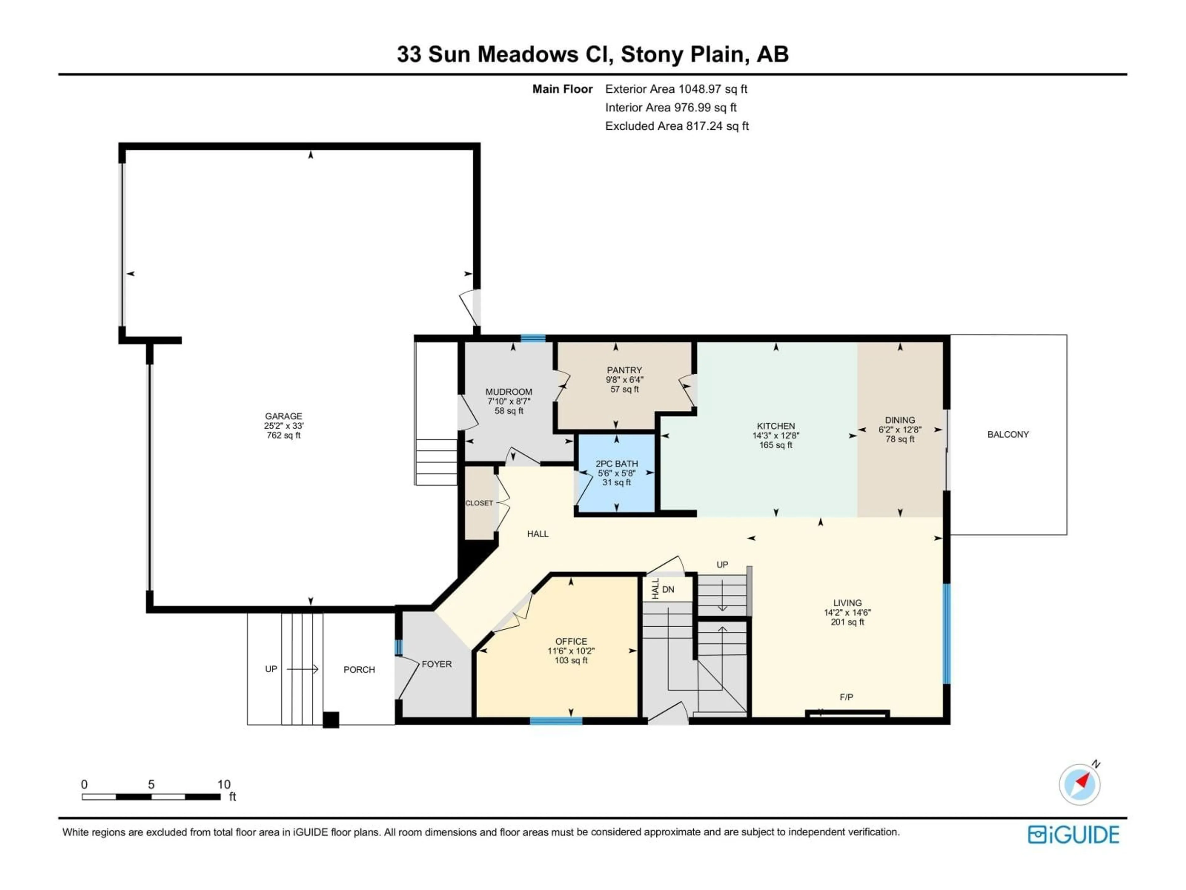 Floor plan for 33 SUN MEADOWS CL, Stony Plain Alberta T7Z0K1