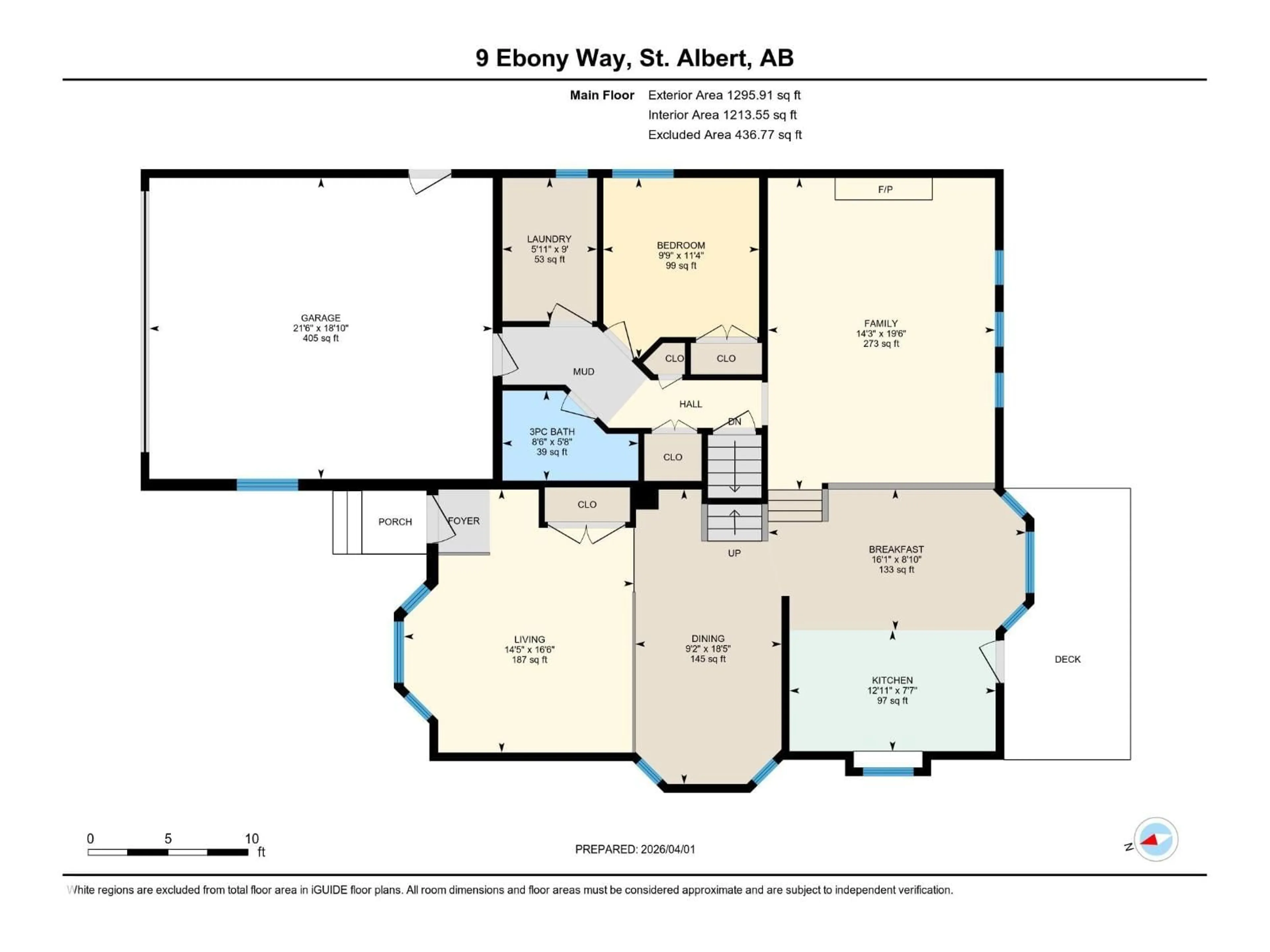 Floor plan for 9 EBONY WY, St. Albert Alberta T8N5X4