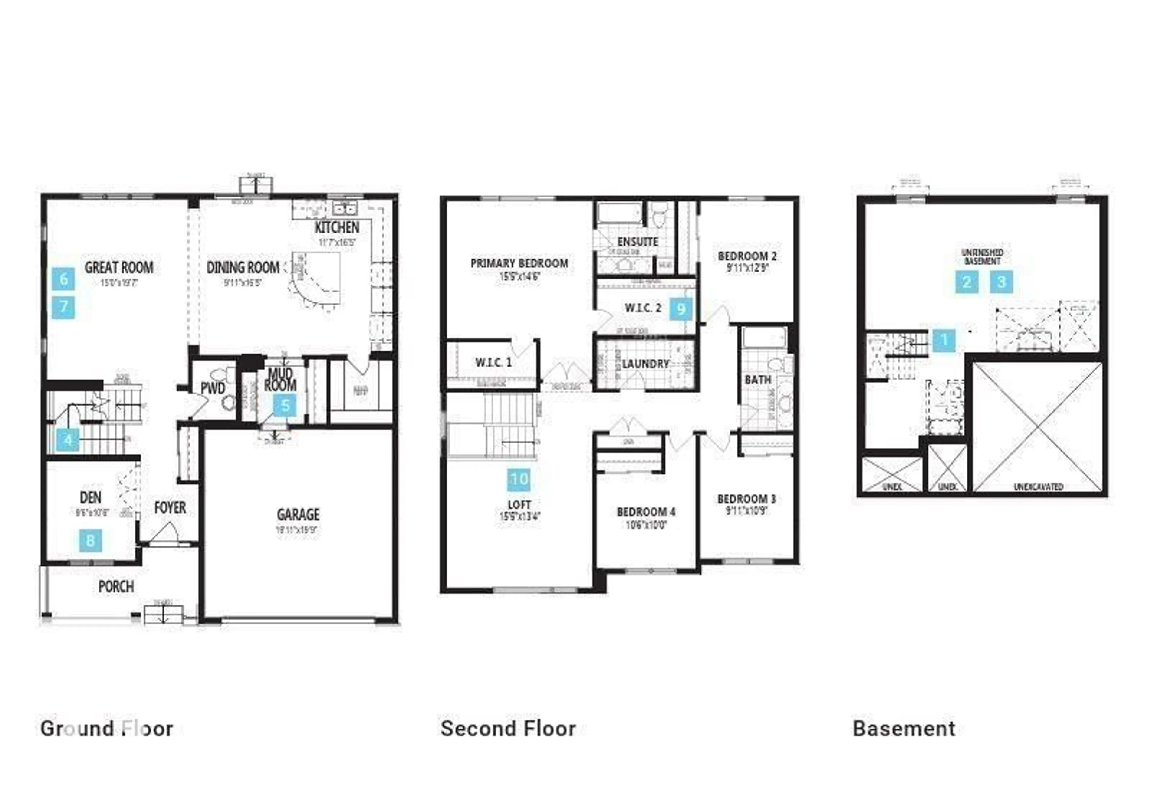 Floor plan for NW - 1516 206 ST, Edmonton Alberta T6M3E7