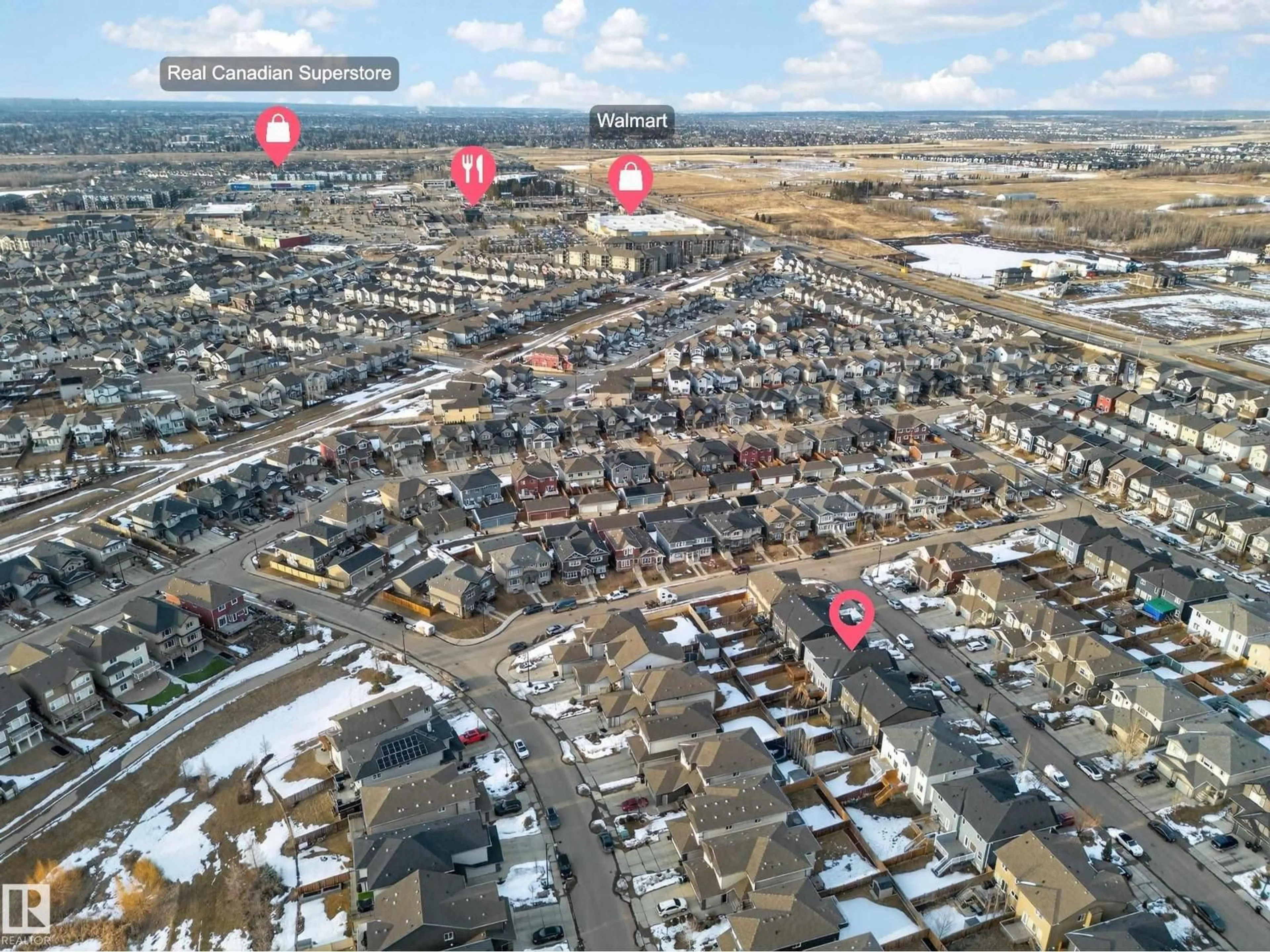A pic from outside/outdoor area/front of a property/back of a property/a pic from drone, street for 2118 52A ST, Edmonton Alberta T6X1X4