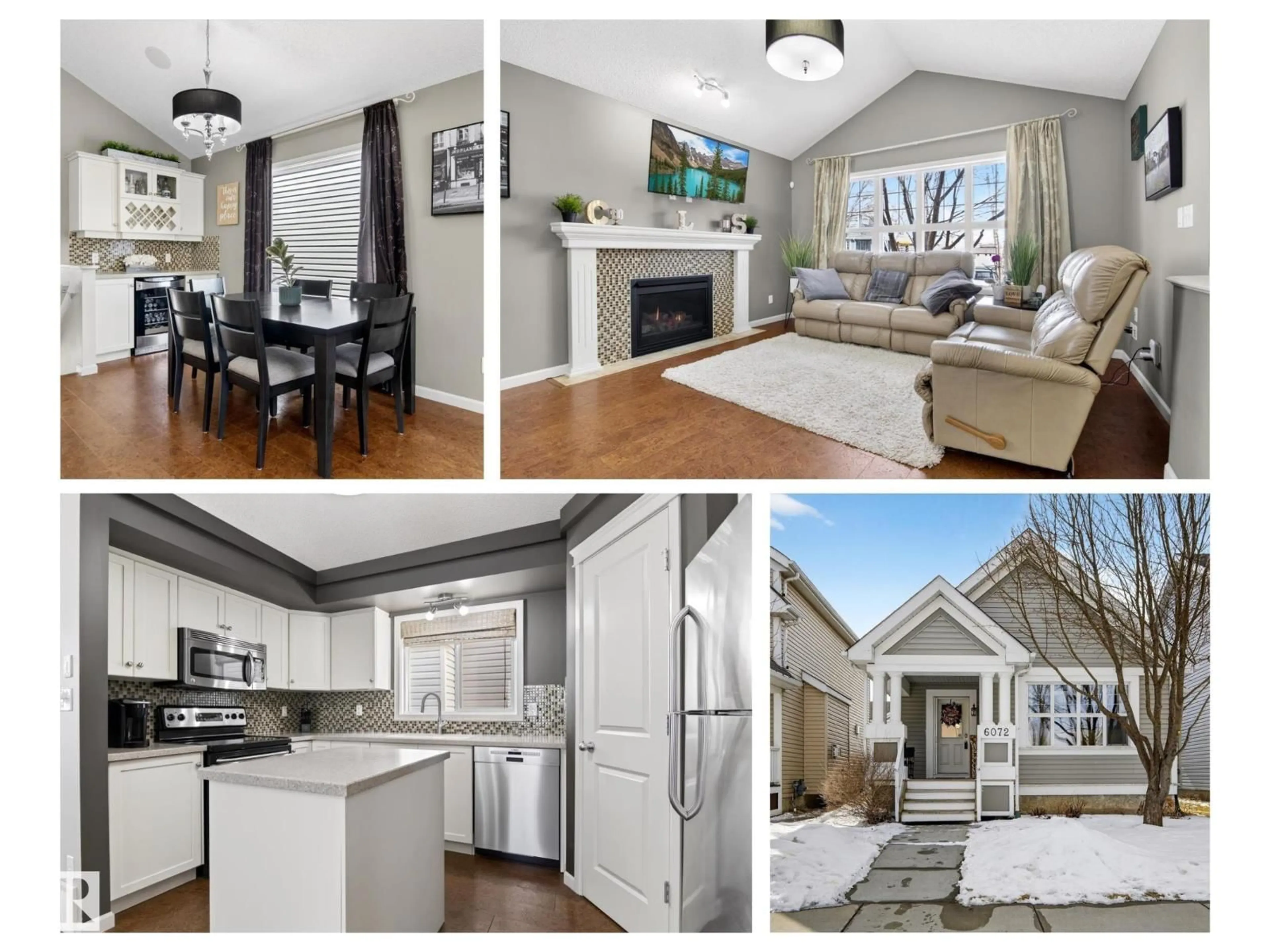 Open concept kitchen, wood/laminate floor for 6072 STANTON DR, Edmonton Alberta T6X0H2