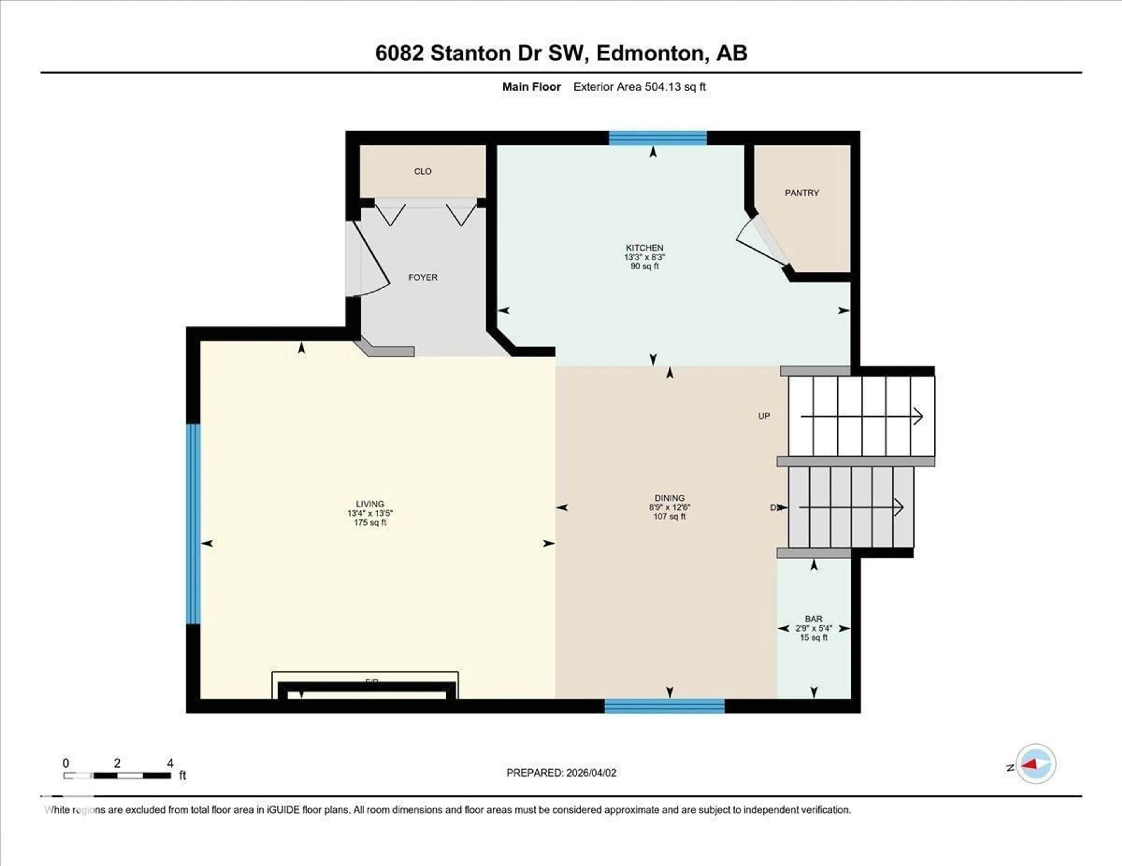 Floor plan for 6072 STANTON DR, Edmonton Alberta T6X0H2
