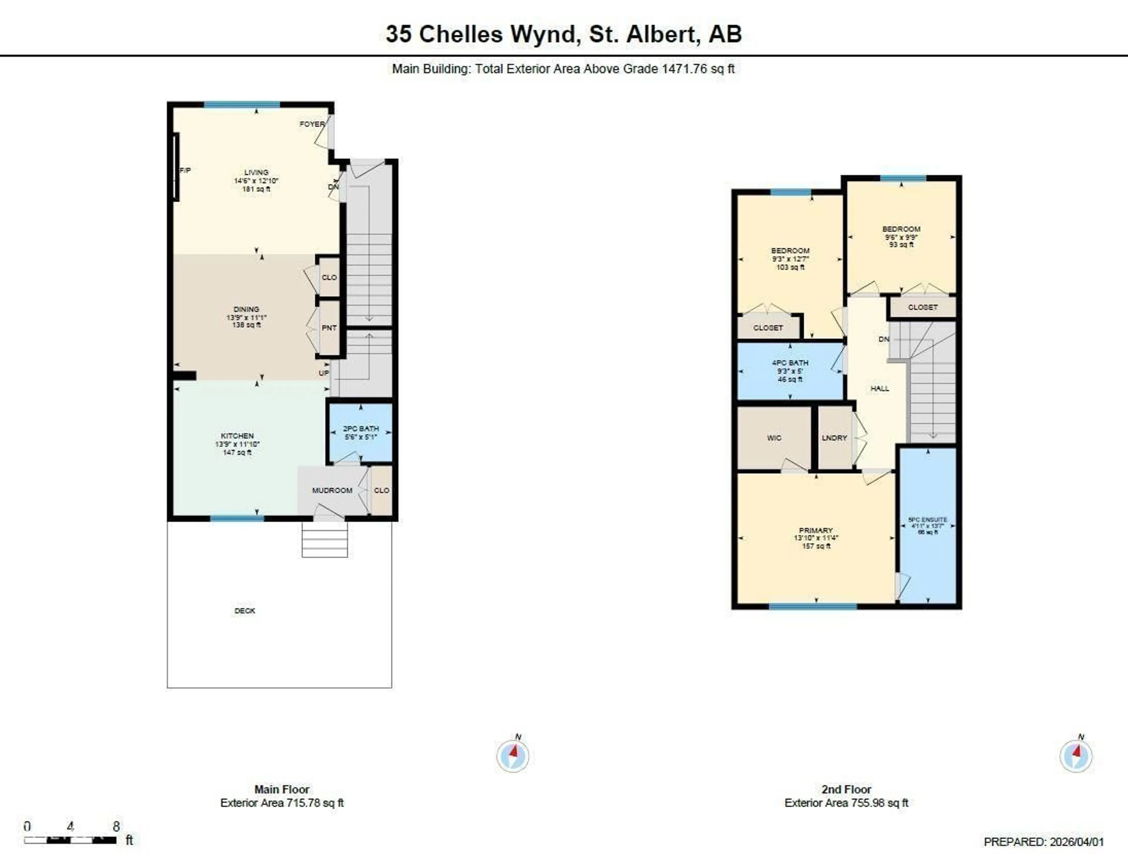 Floor plan for 35 CHELLES WD, St. Albert Alberta T8T2C2
