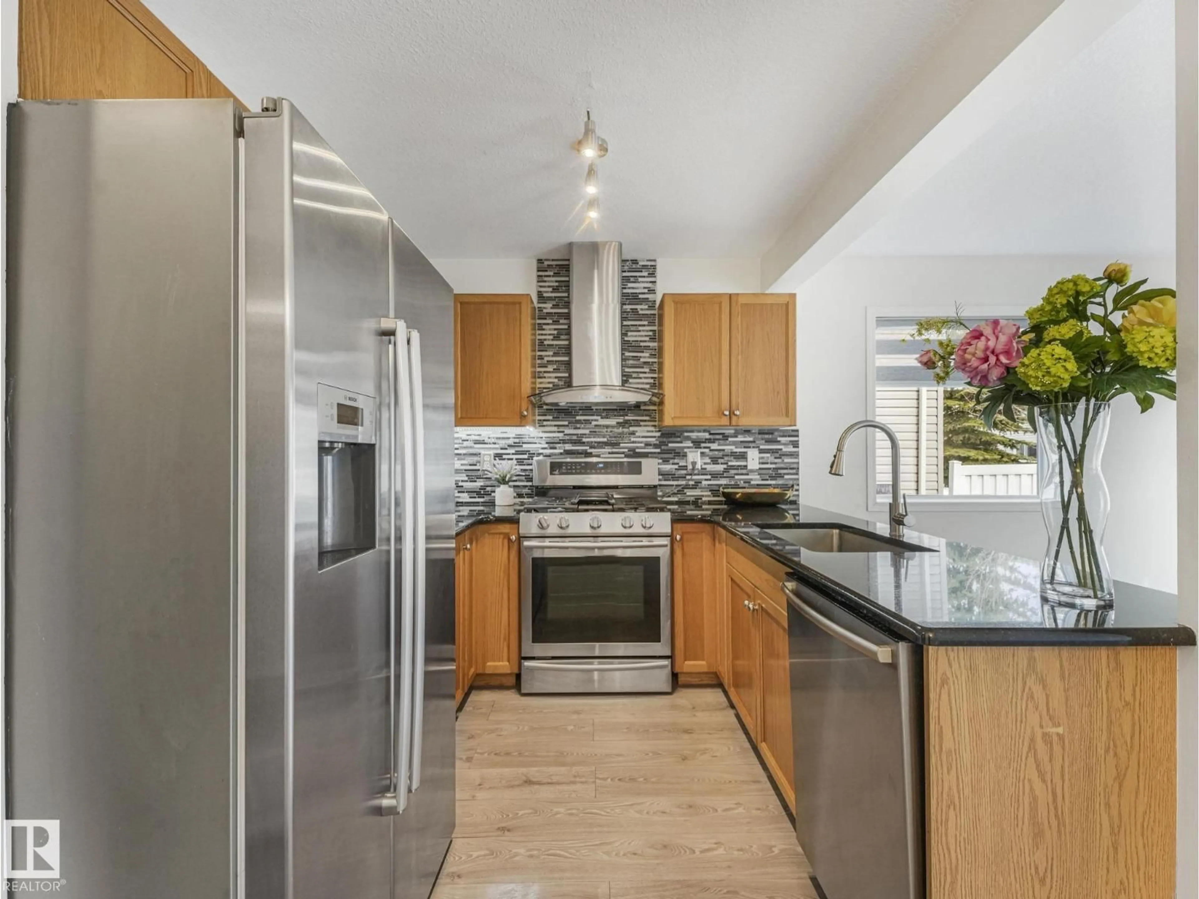 Contemporary kitchen, ceramic/tile floor for 230 - 117 EDWARDS DR, Edmonton Alberta T6X1G7