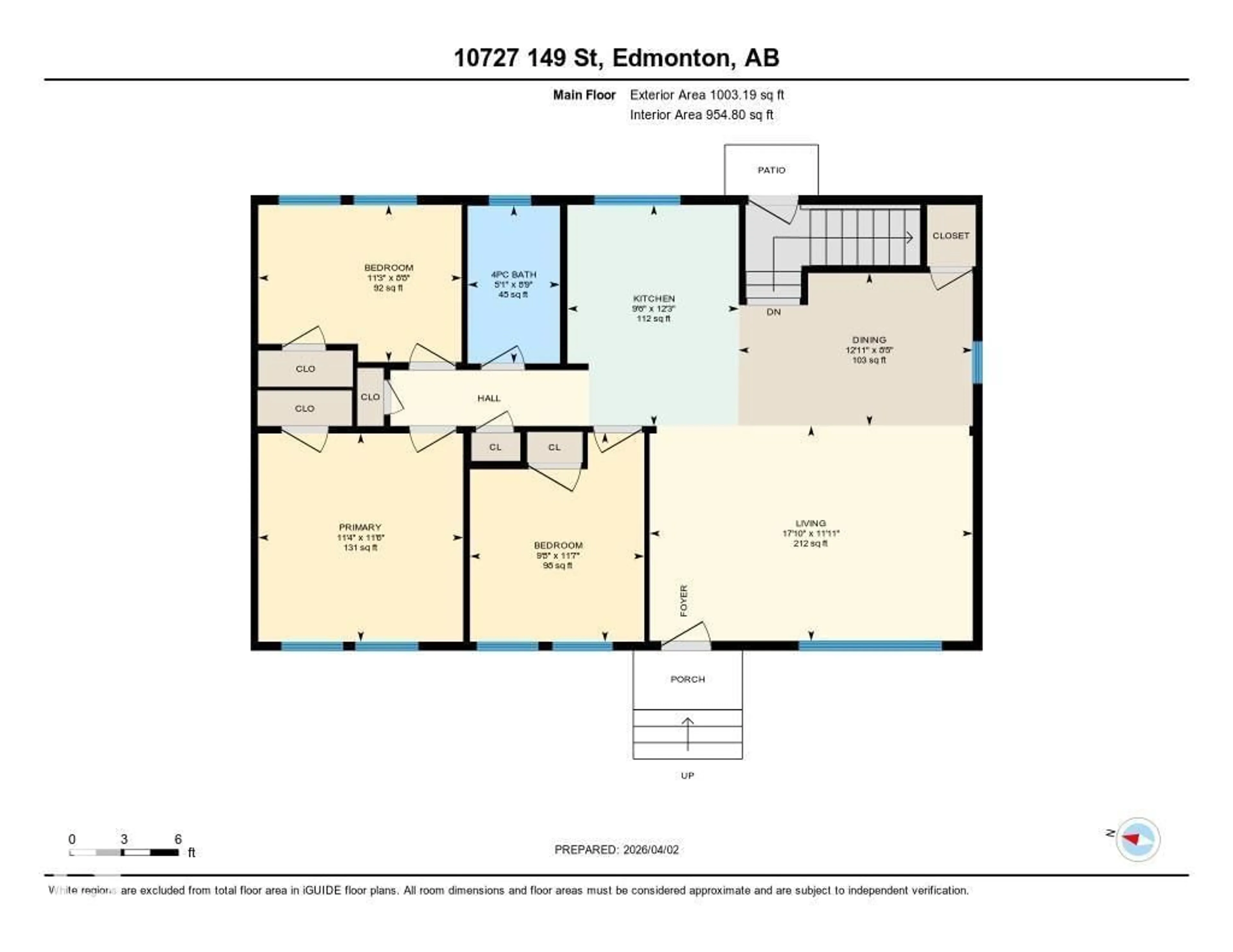 Floor plan for NW - 10727 149 ST, Edmonton Alberta T5P1M3