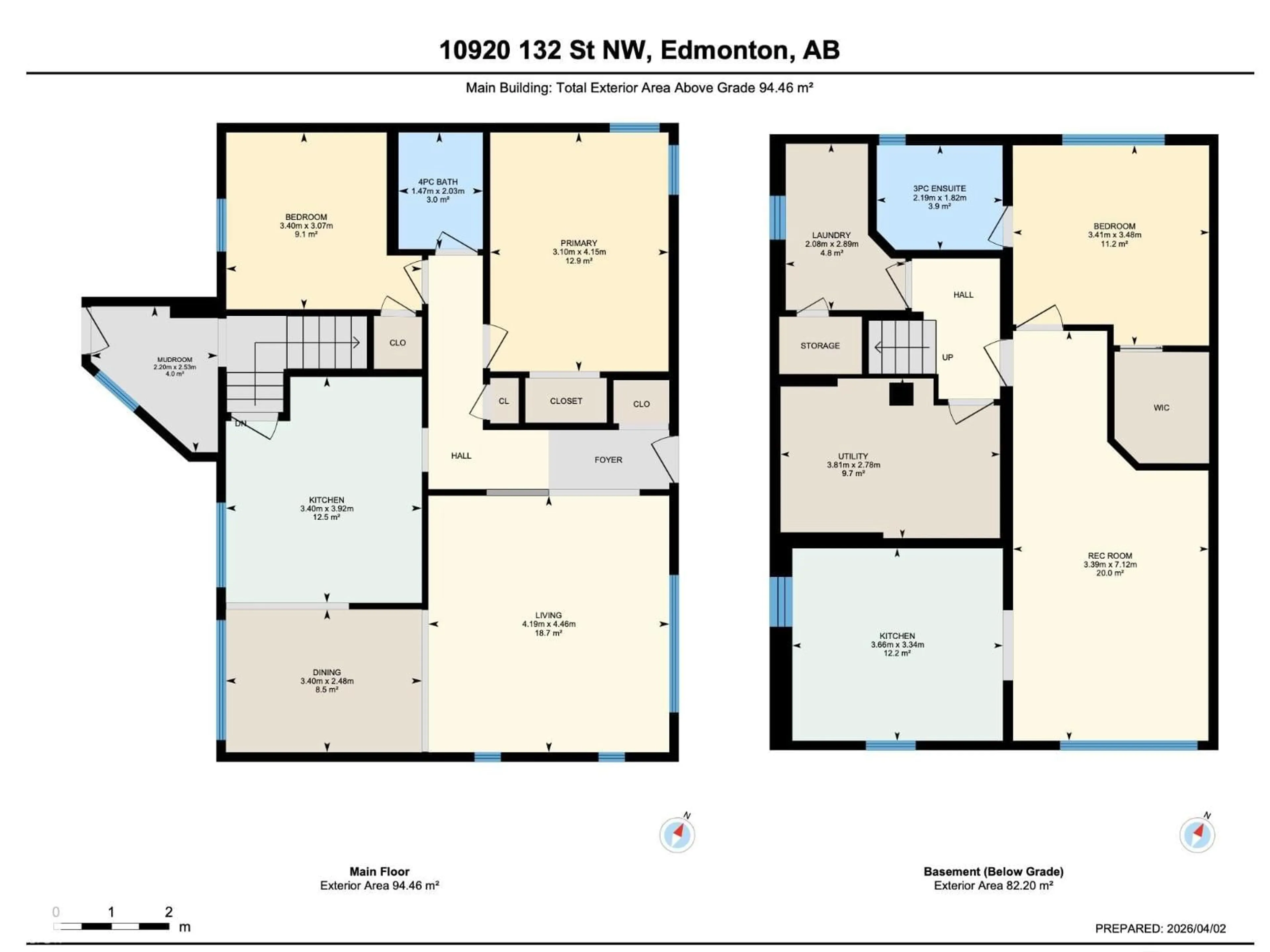 Floor plan for NW - 10920 132 ST, Edmonton Alberta T5M1C9
