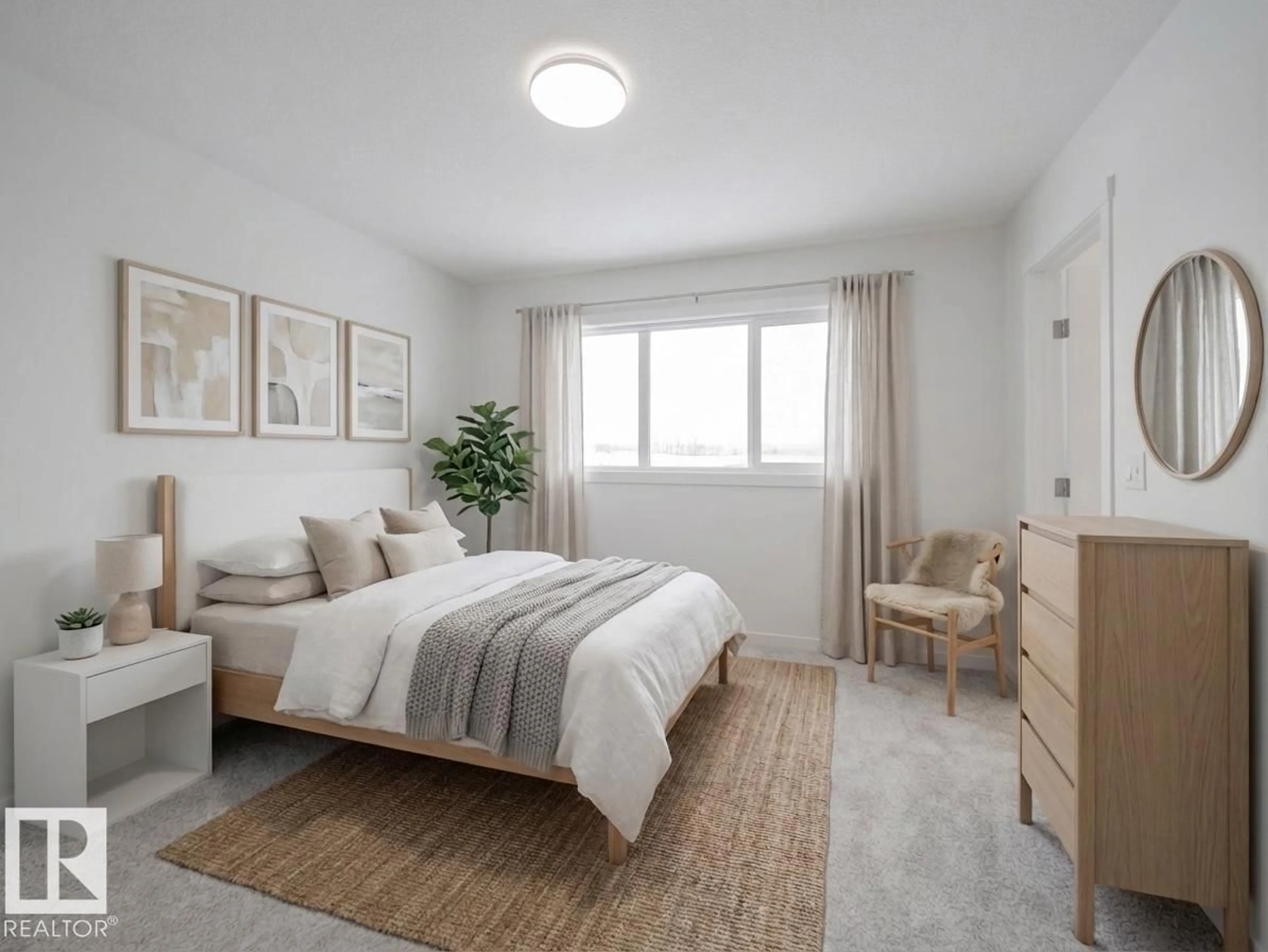 Bedroom with bed, unknown for 1032 14 AV, Edmonton Alberta T6T2W7