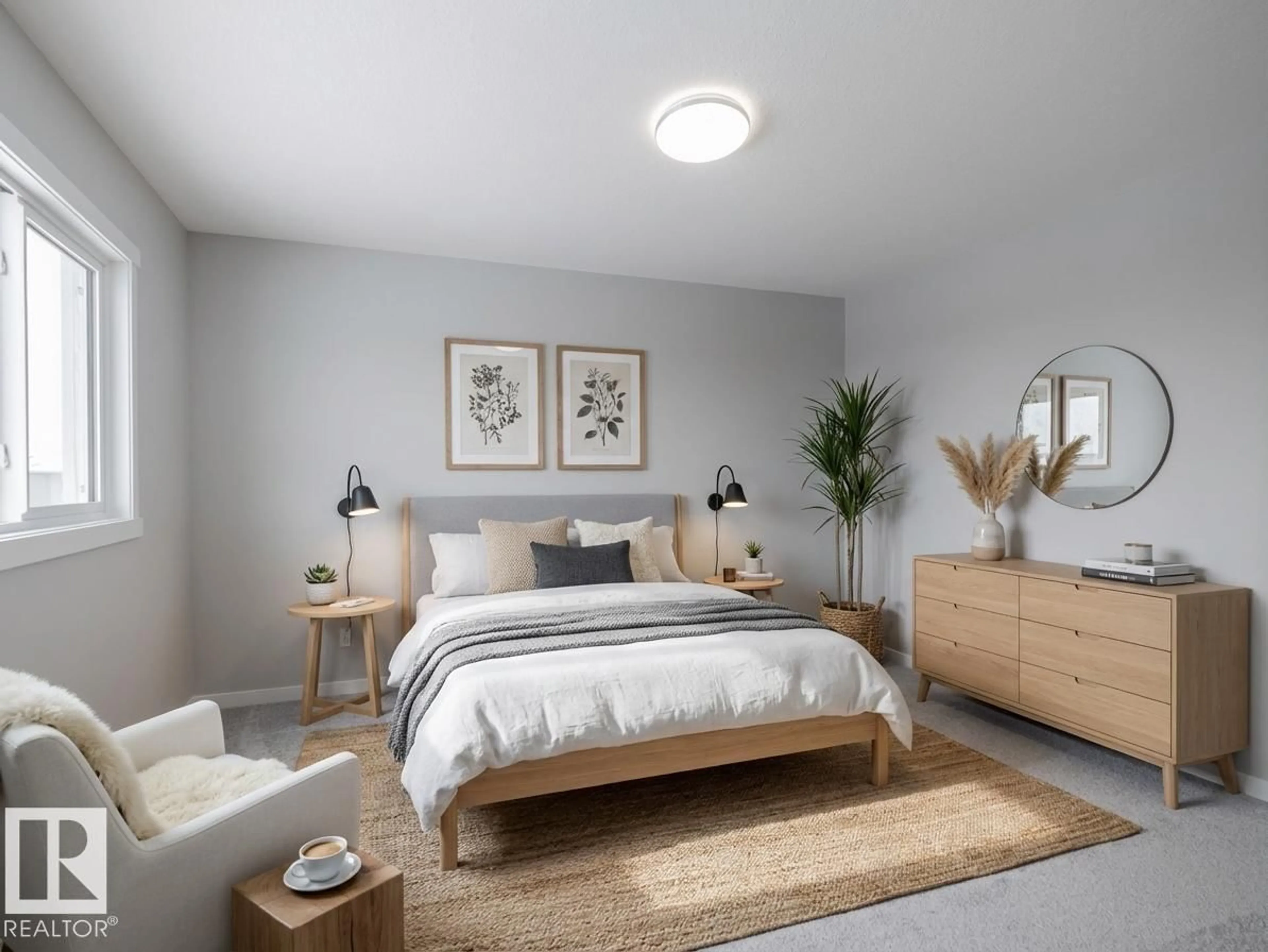 Bedroom with bed, unknown for 1040 14 AV, Edmonton Alberta T6T2W7