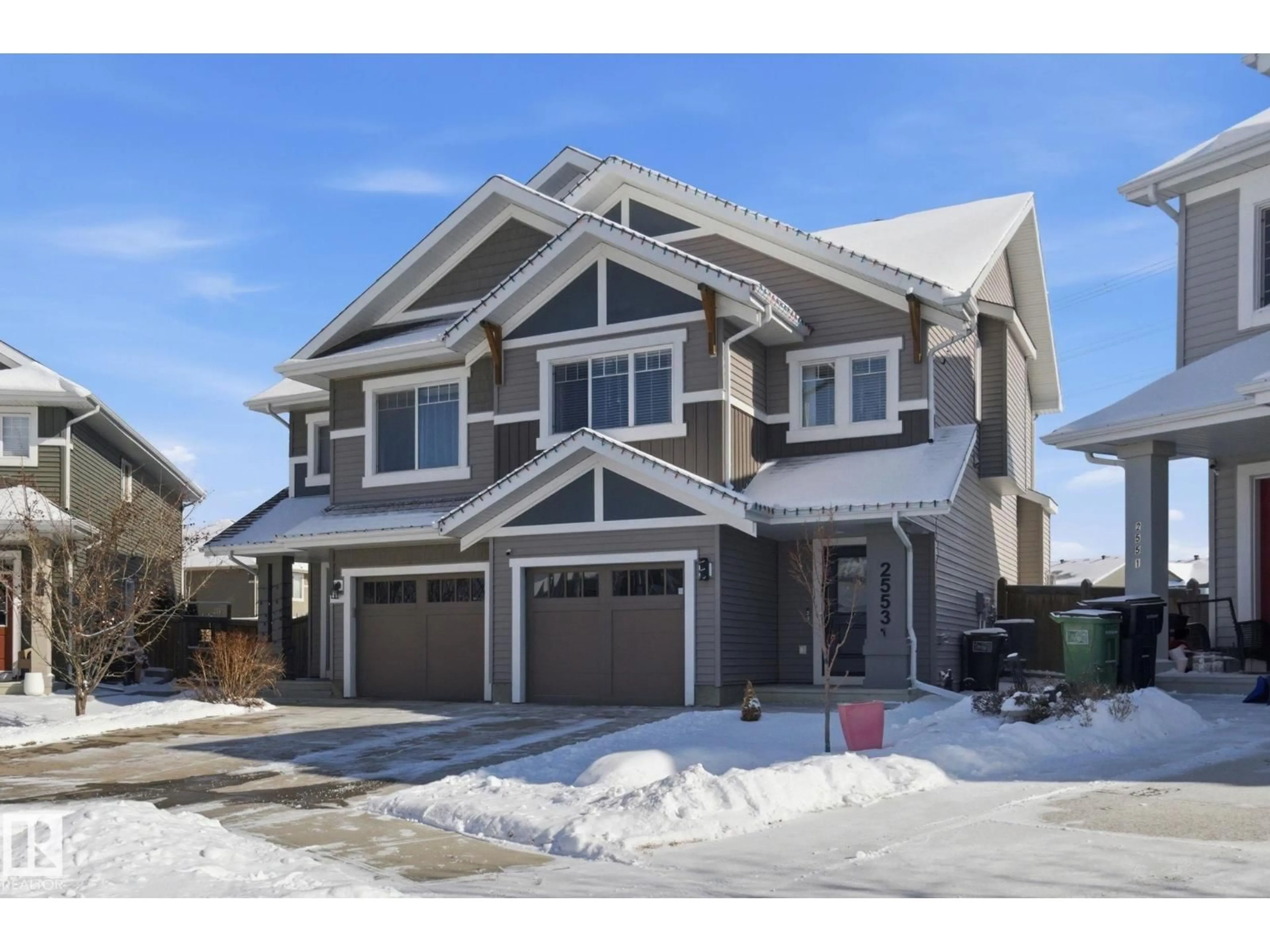 Home with vinyl exterior material, street for 2553 COUGHLAN RD, Edmonton Alberta T6W2Z6