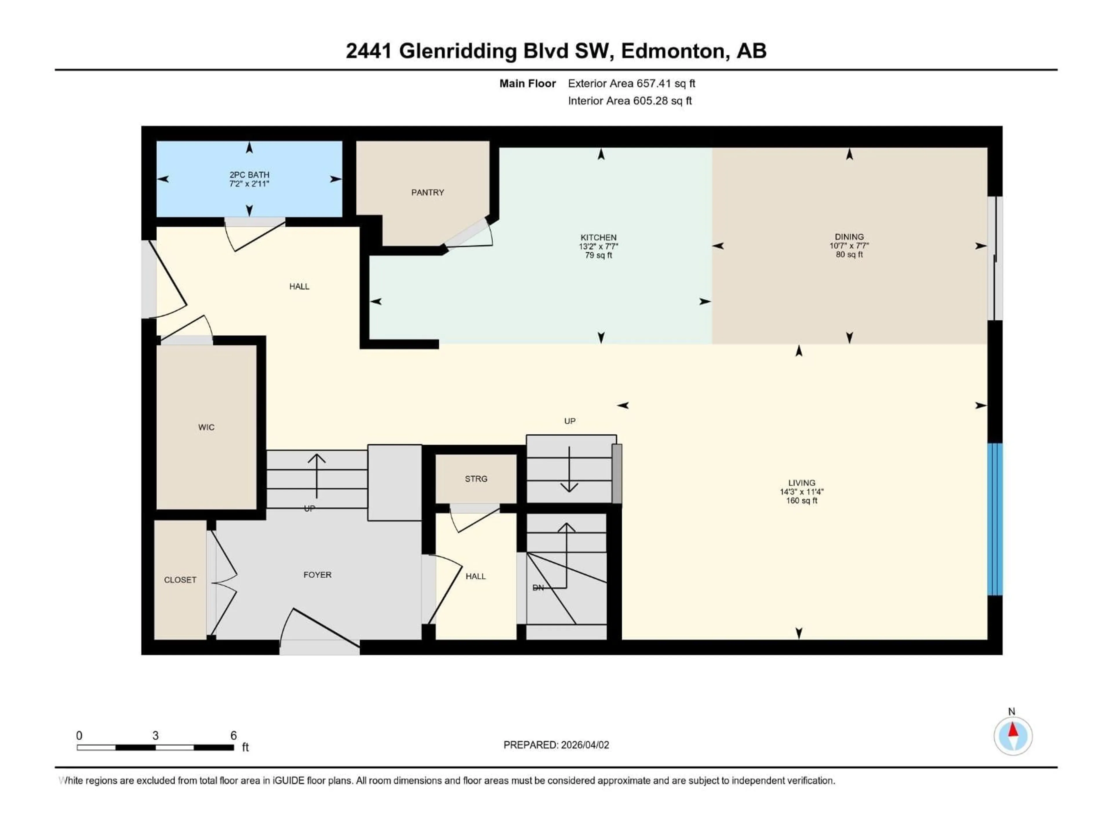 Floor plan for 2441 GLENRIDDING BV, Edmonton Alberta T6W2T4