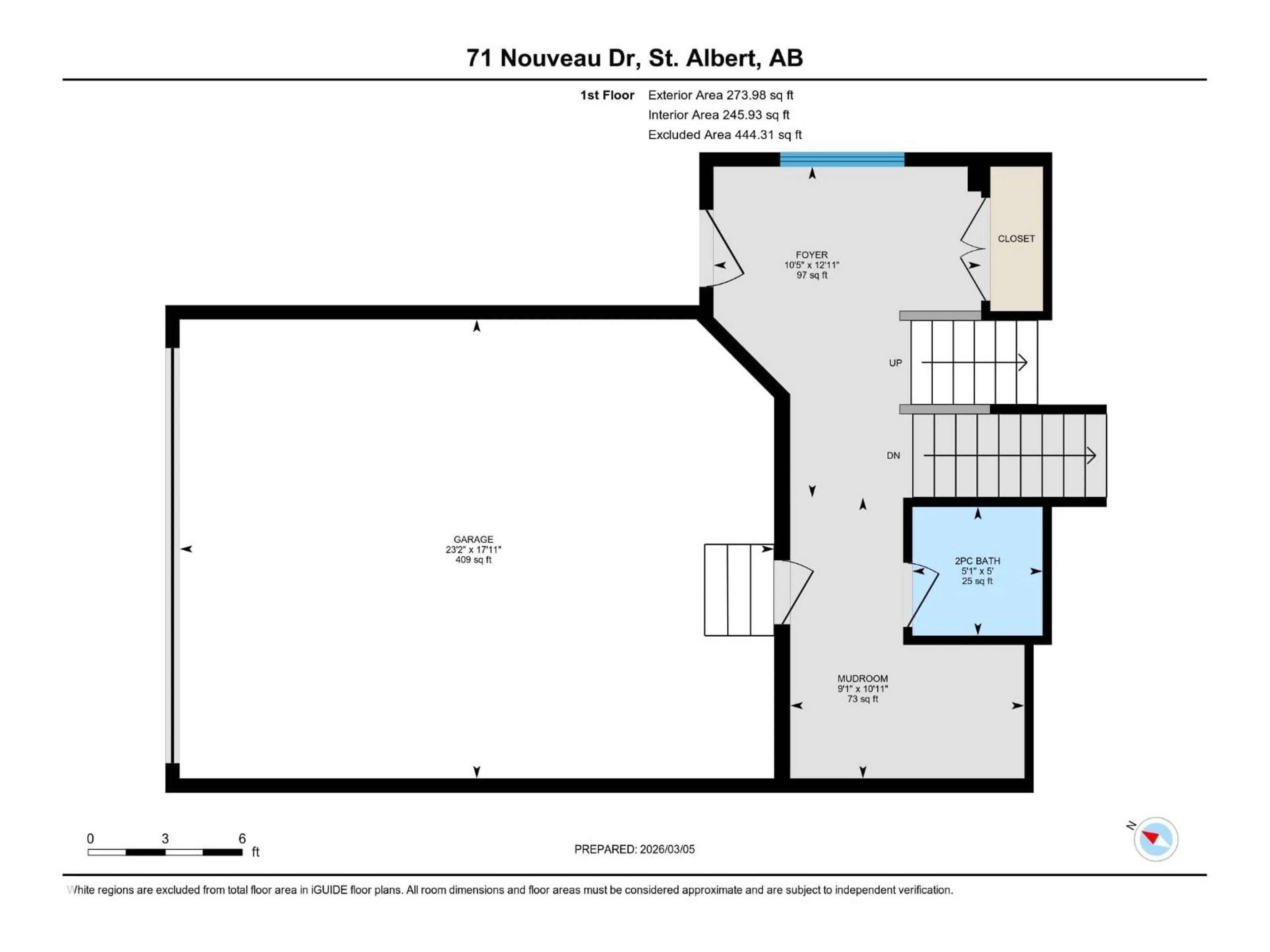 Floor plan for 71 NOUVEAU DR, St. Albert Alberta T8N8B1