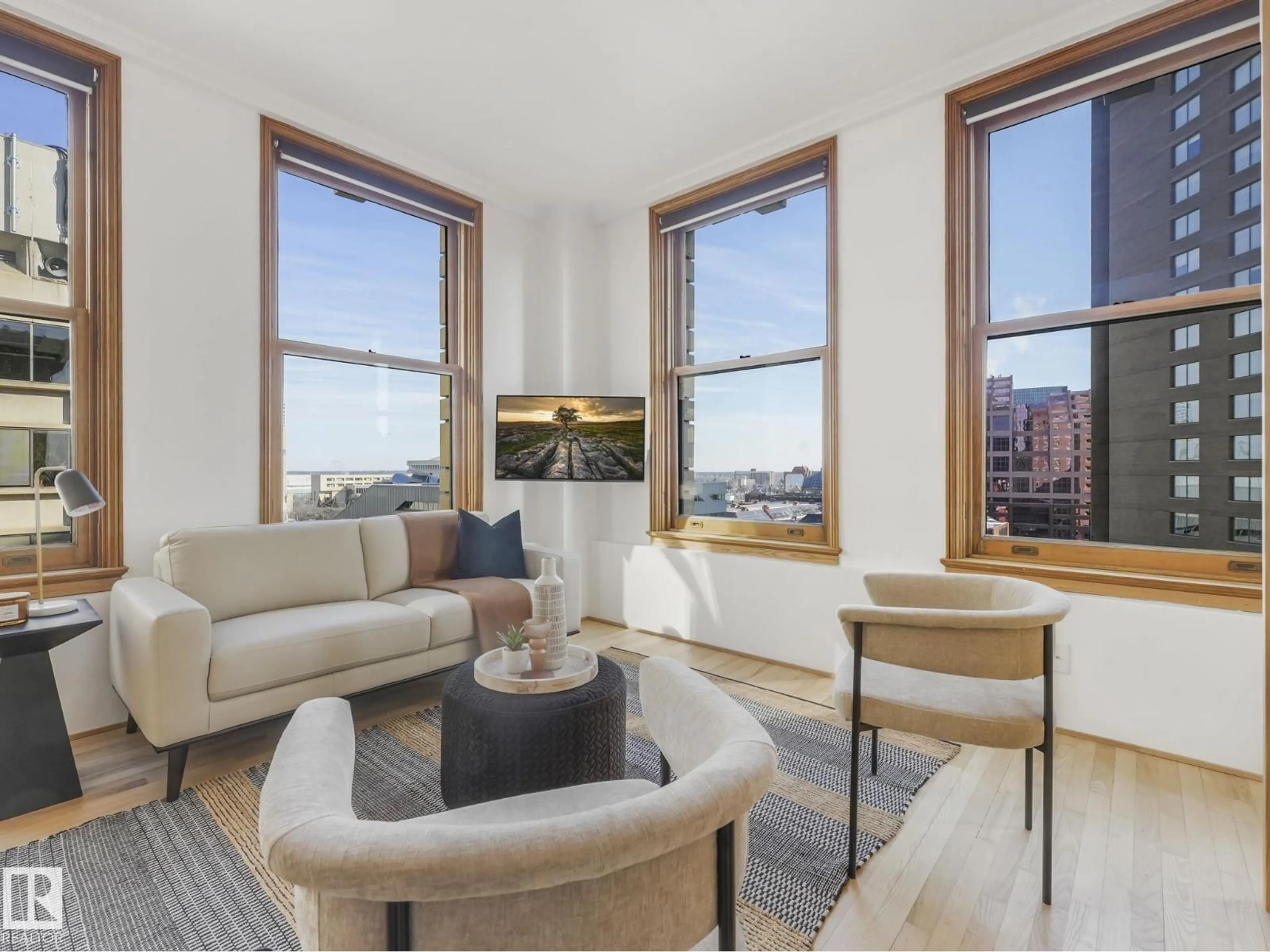 Living room with furniture, unknown for 807 - 10134 100 ST, Edmonton Alberta T5J0N8