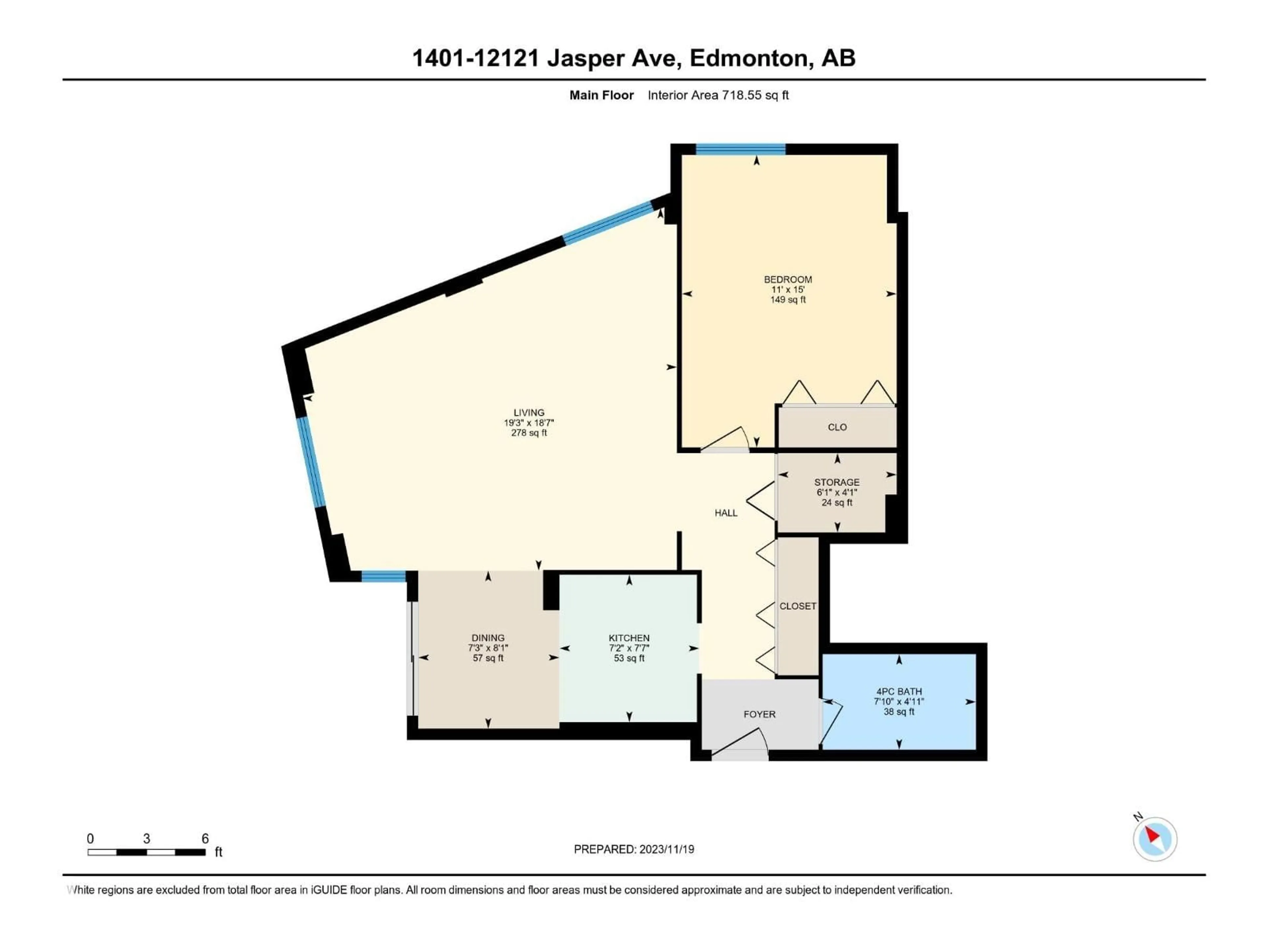 Floor plan for 1401 JASPER AV, Edmonton Alberta T5N3X7