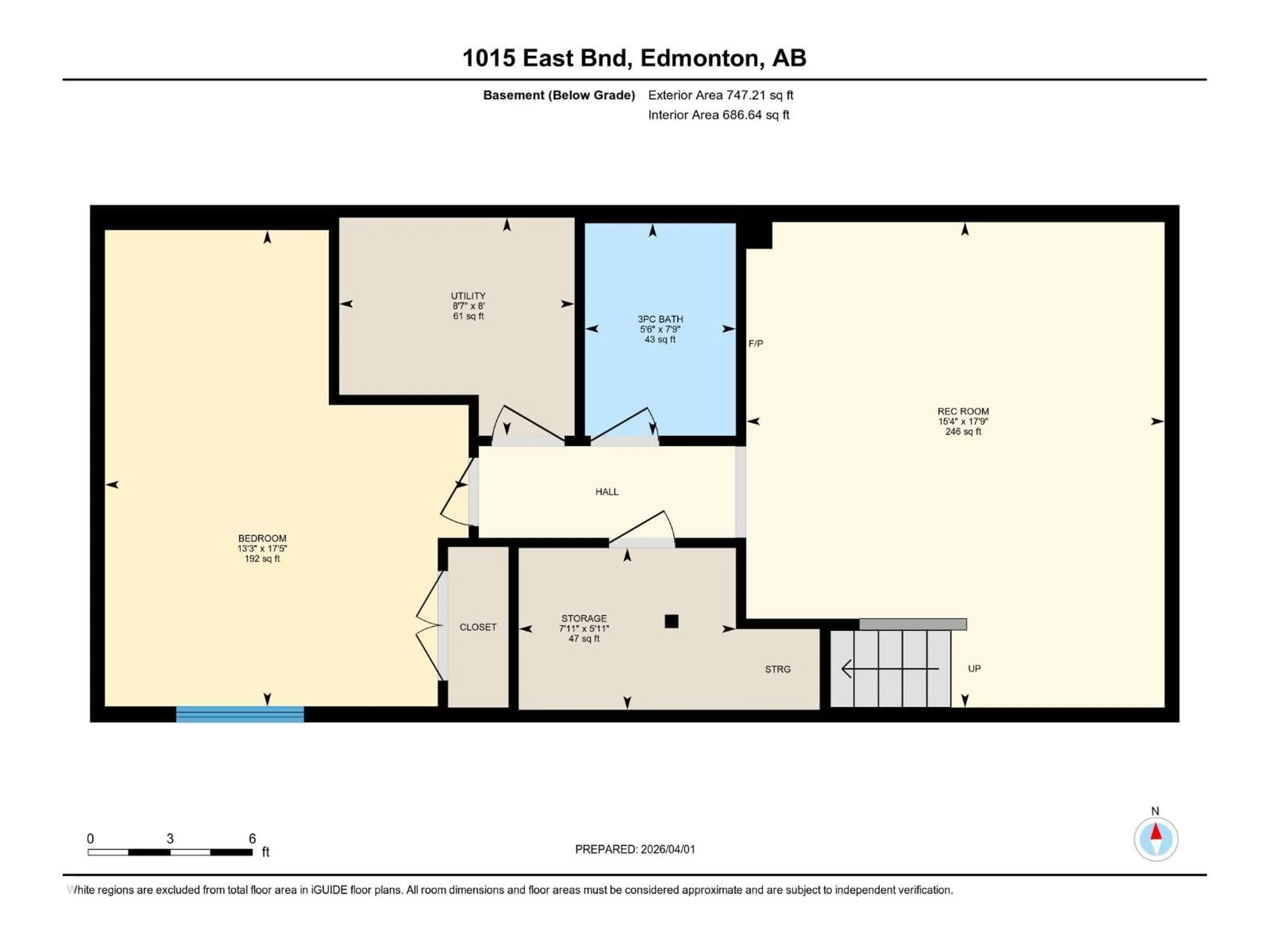 Floor plan for 1015 EAST BEND NW, Edmonton Alberta T6M0V4