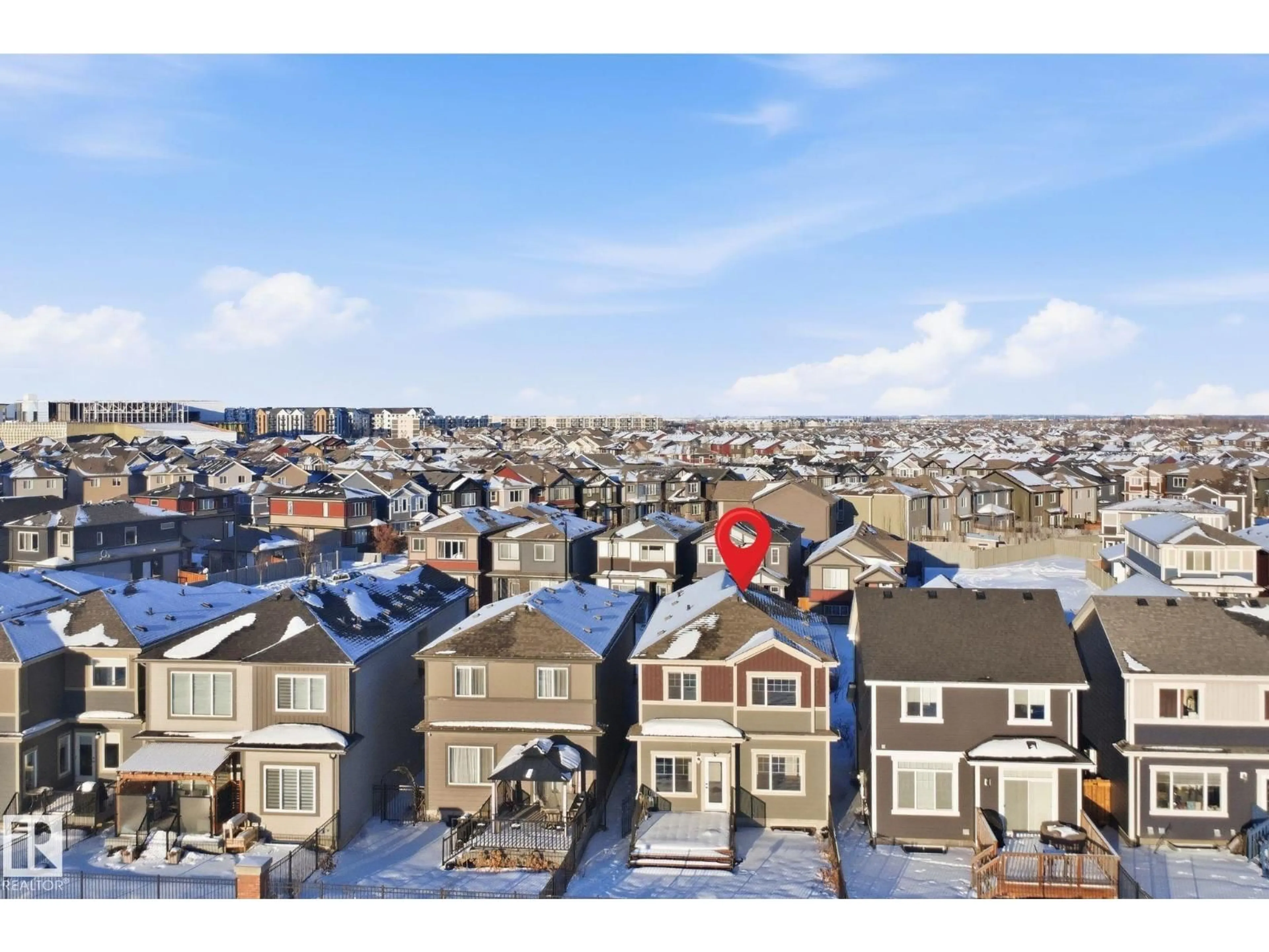 A pic from outside/outdoor area/front of a property/back of a property/a pic from drone, city buildings view from balcony for NW - 8624 223 ST, Edmonton Alberta T5T7L6