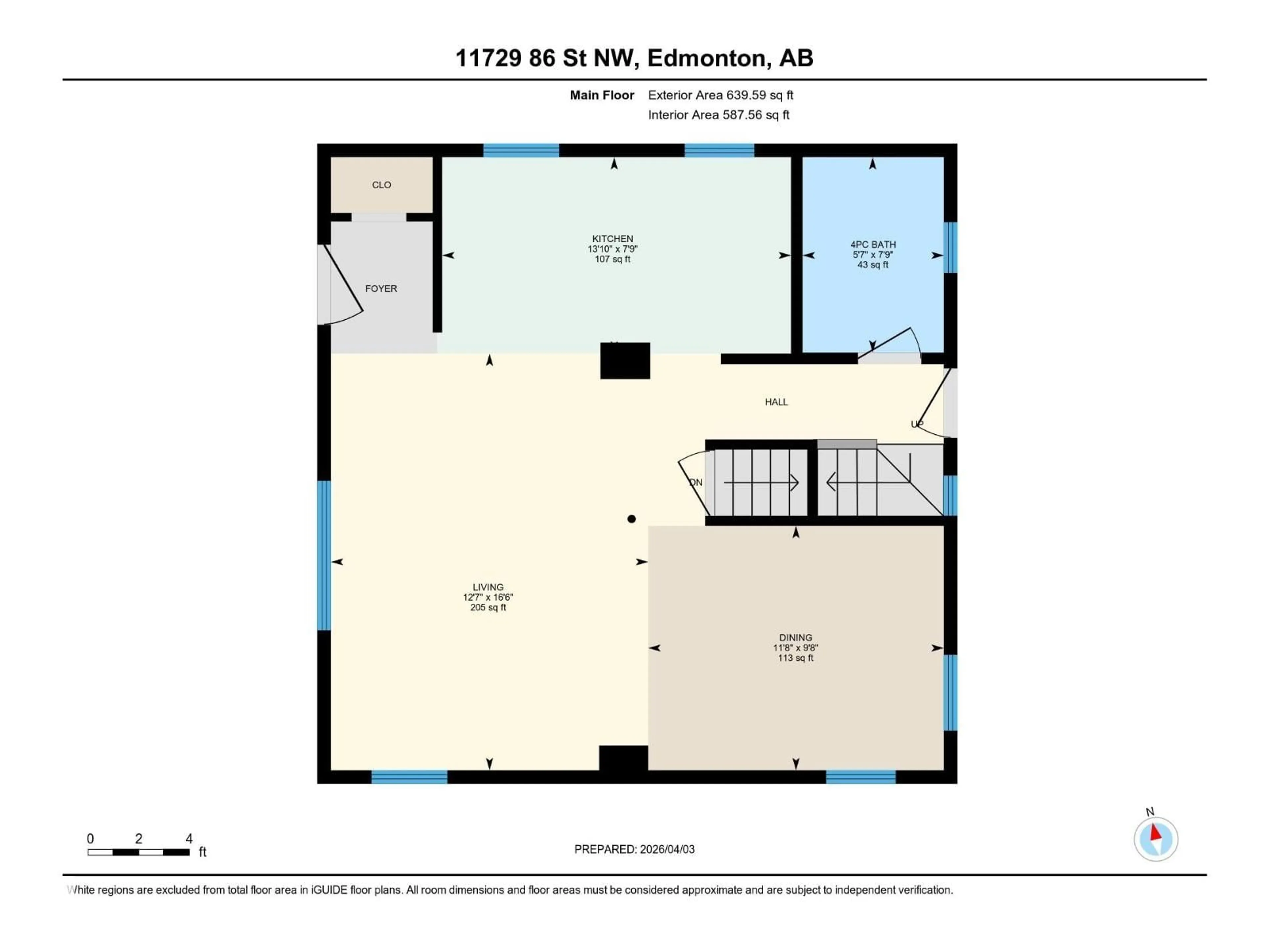 Floor plan for NW - 11729 86 ST, Edmonton Alberta T5B3J7