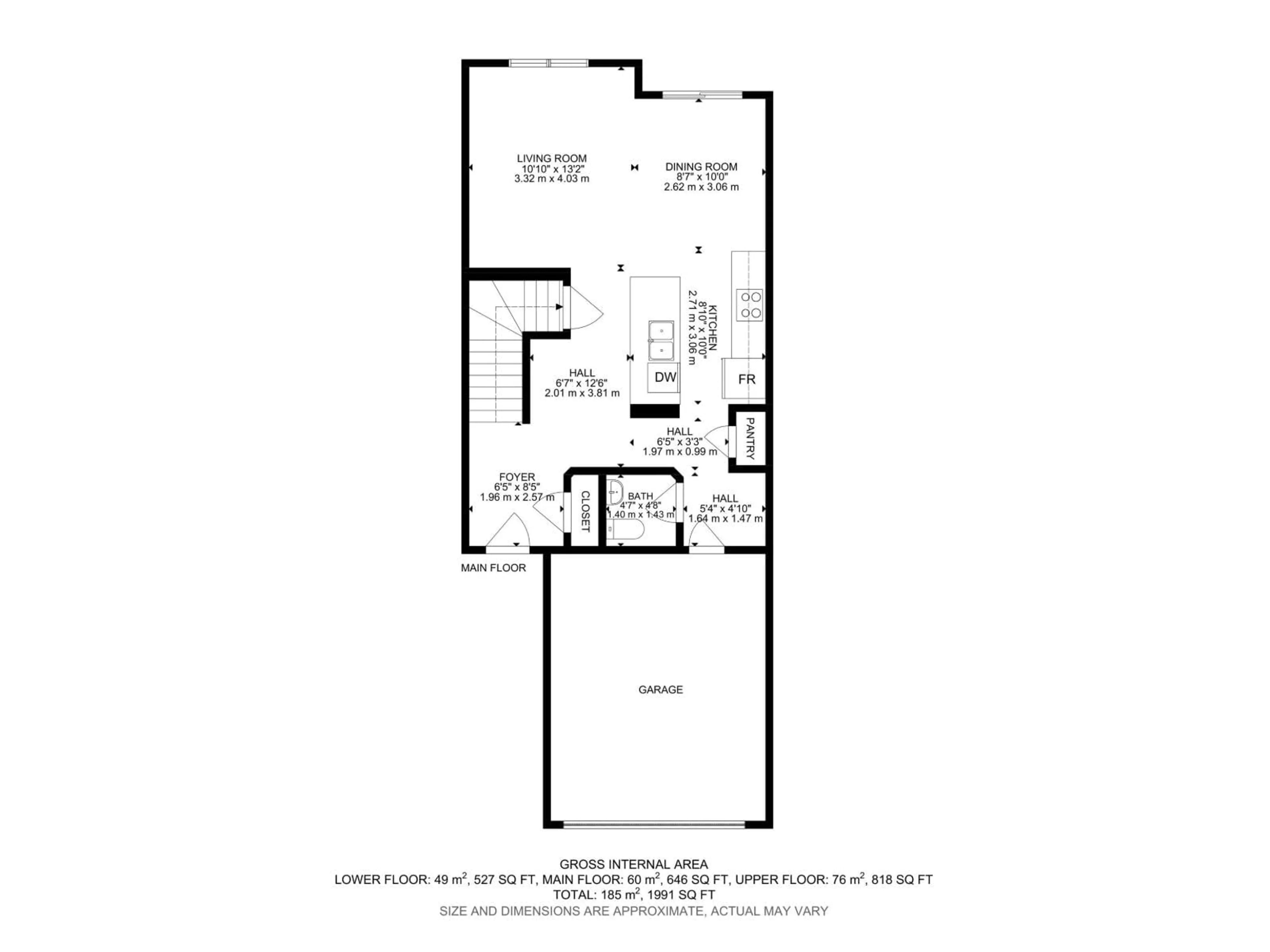 Floor plan for NW - 13905 138 ST, Edmonton Alberta T6V0L5
