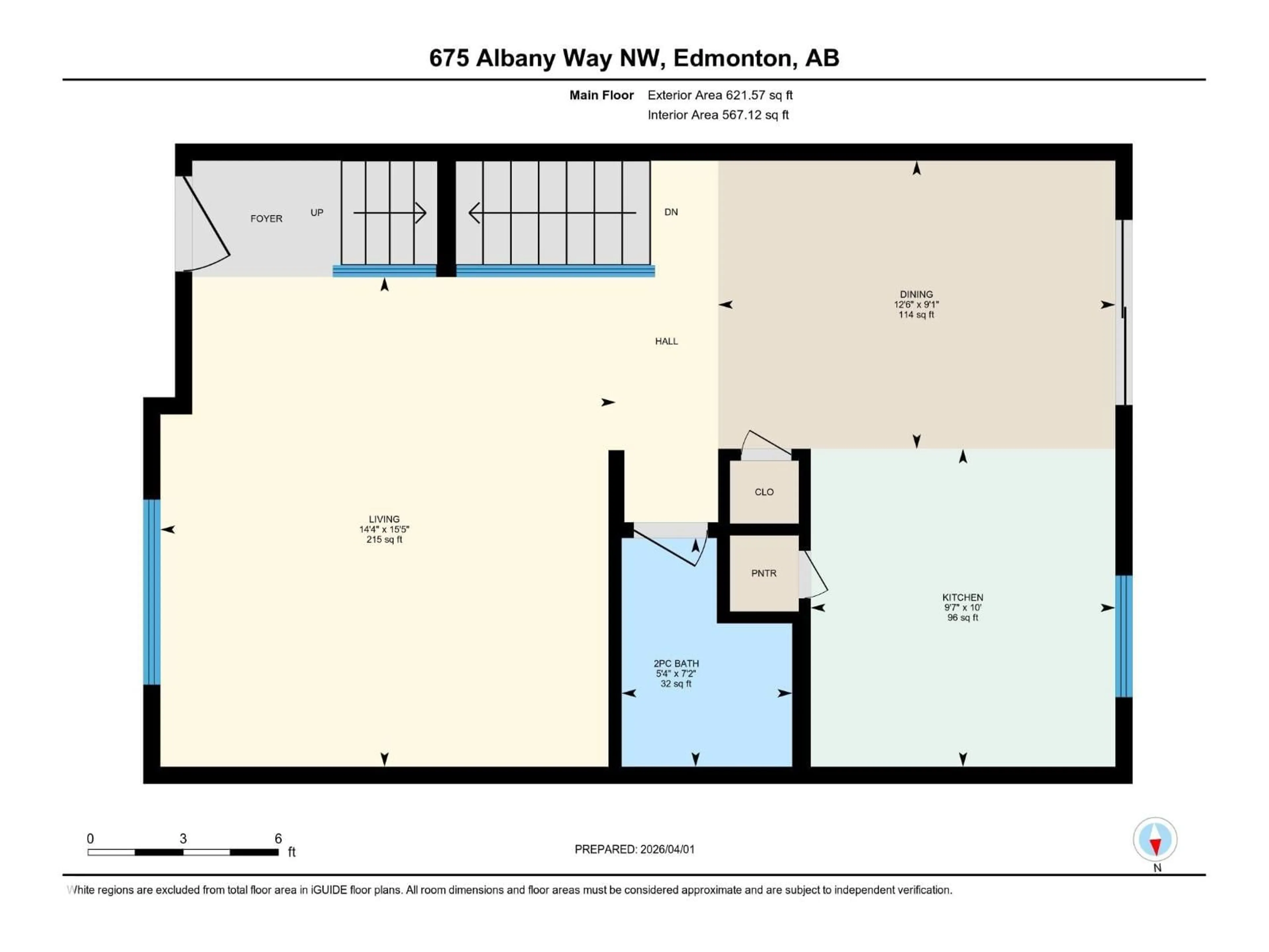 Floor plan for 35 - 675 ALBANY WY, Edmonton Alberta T6V0H1