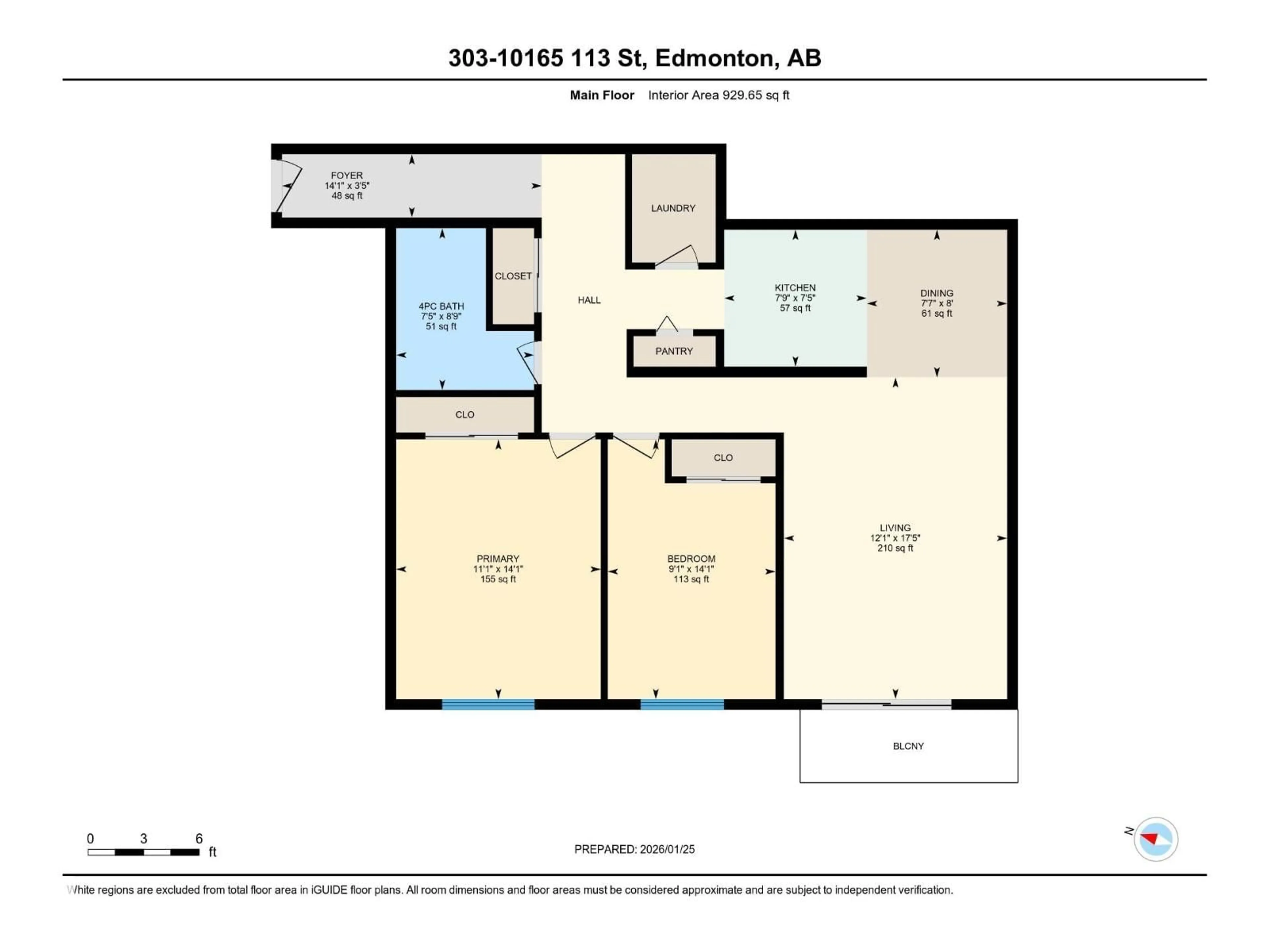Floor plan for #303 - 10165 113 ST, Edmonton Alberta T5K1P1