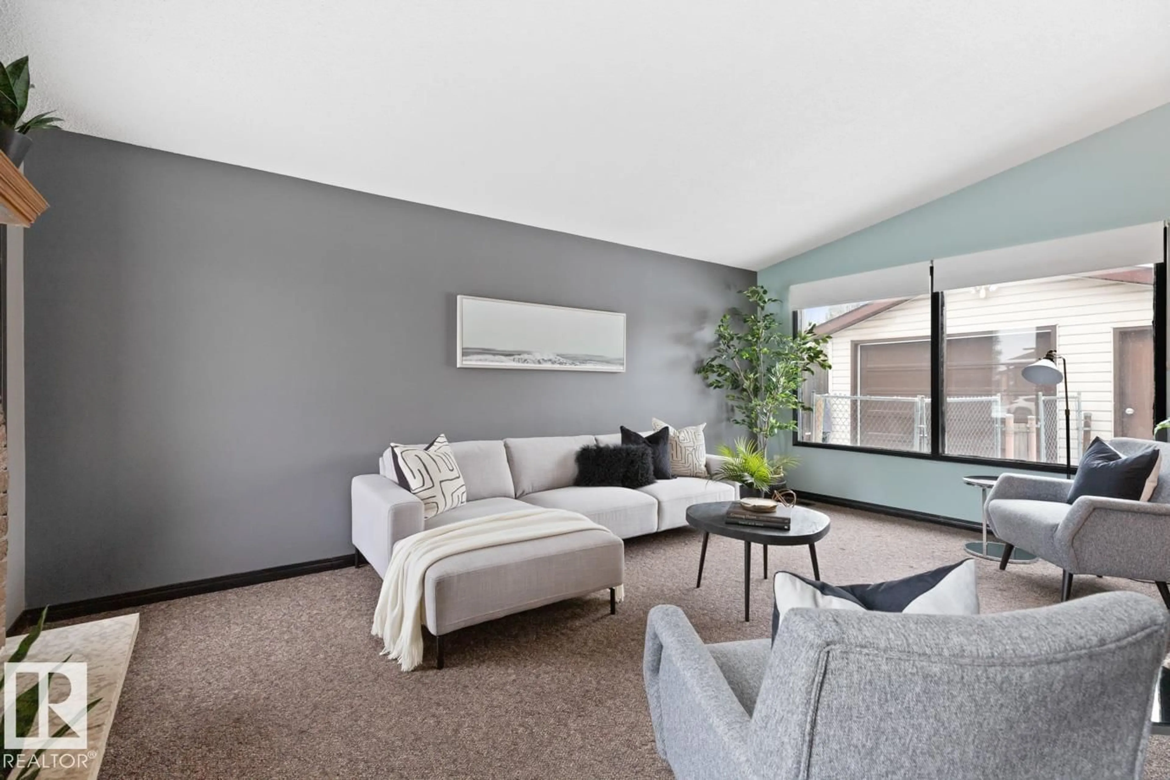 Living room with furniture, carpet floor for 3910 39 ST, Leduc Alberta T9E4W5