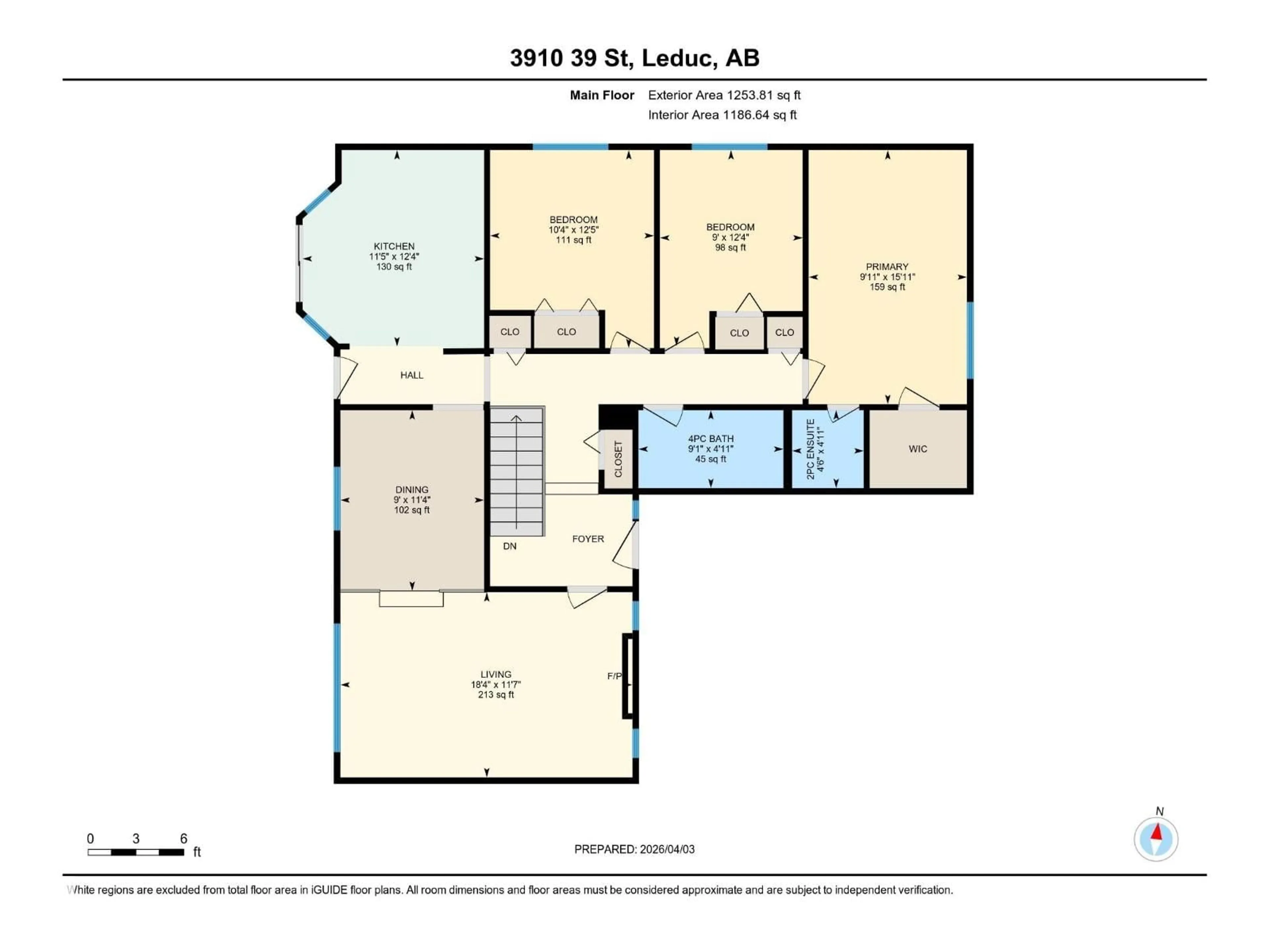 Floor plan for 3910 39 ST, Leduc Alberta T9E4W5