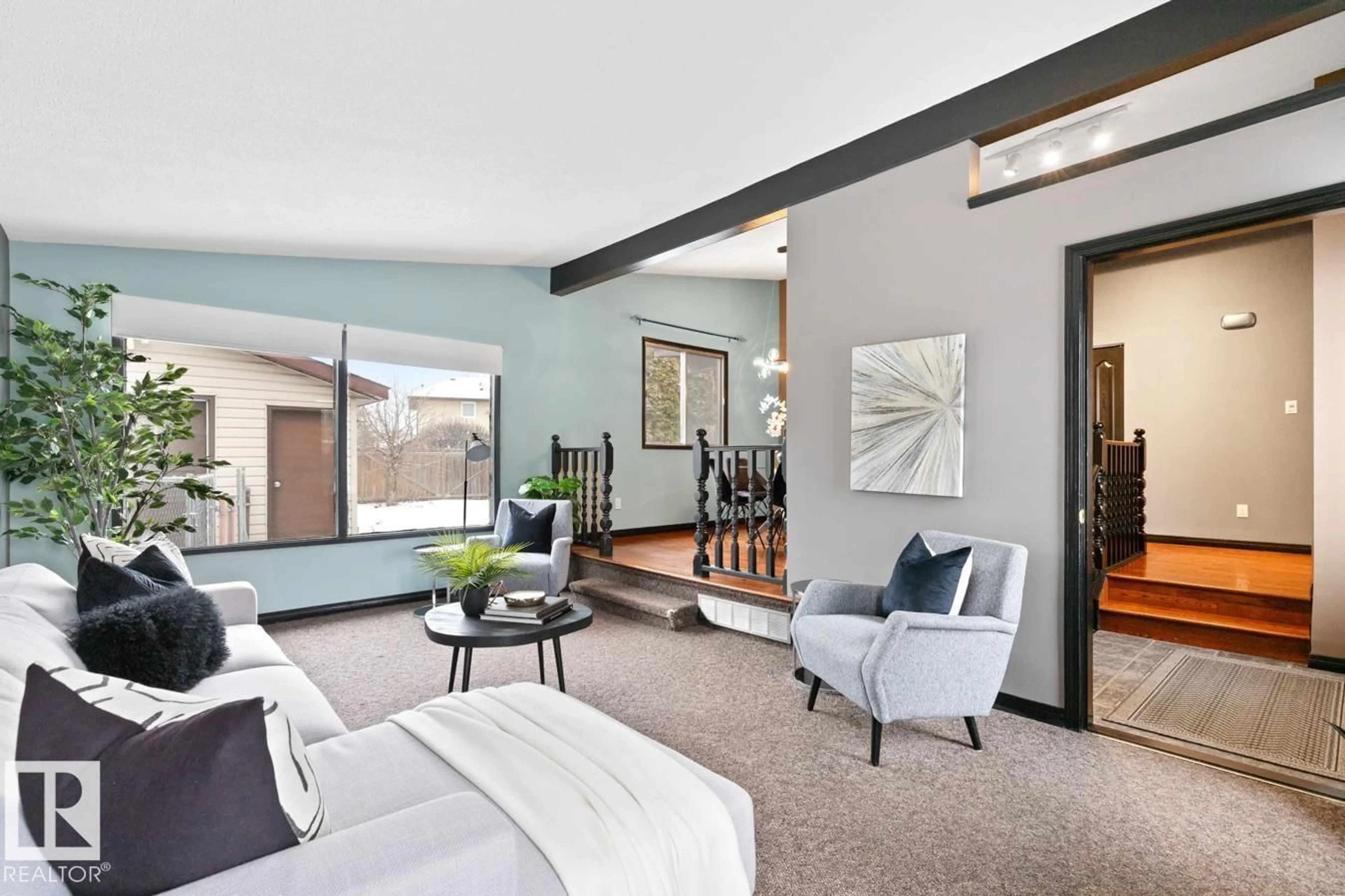 Living room with furniture, unknown for 3910 39 ST, Leduc Alberta T9E4W5