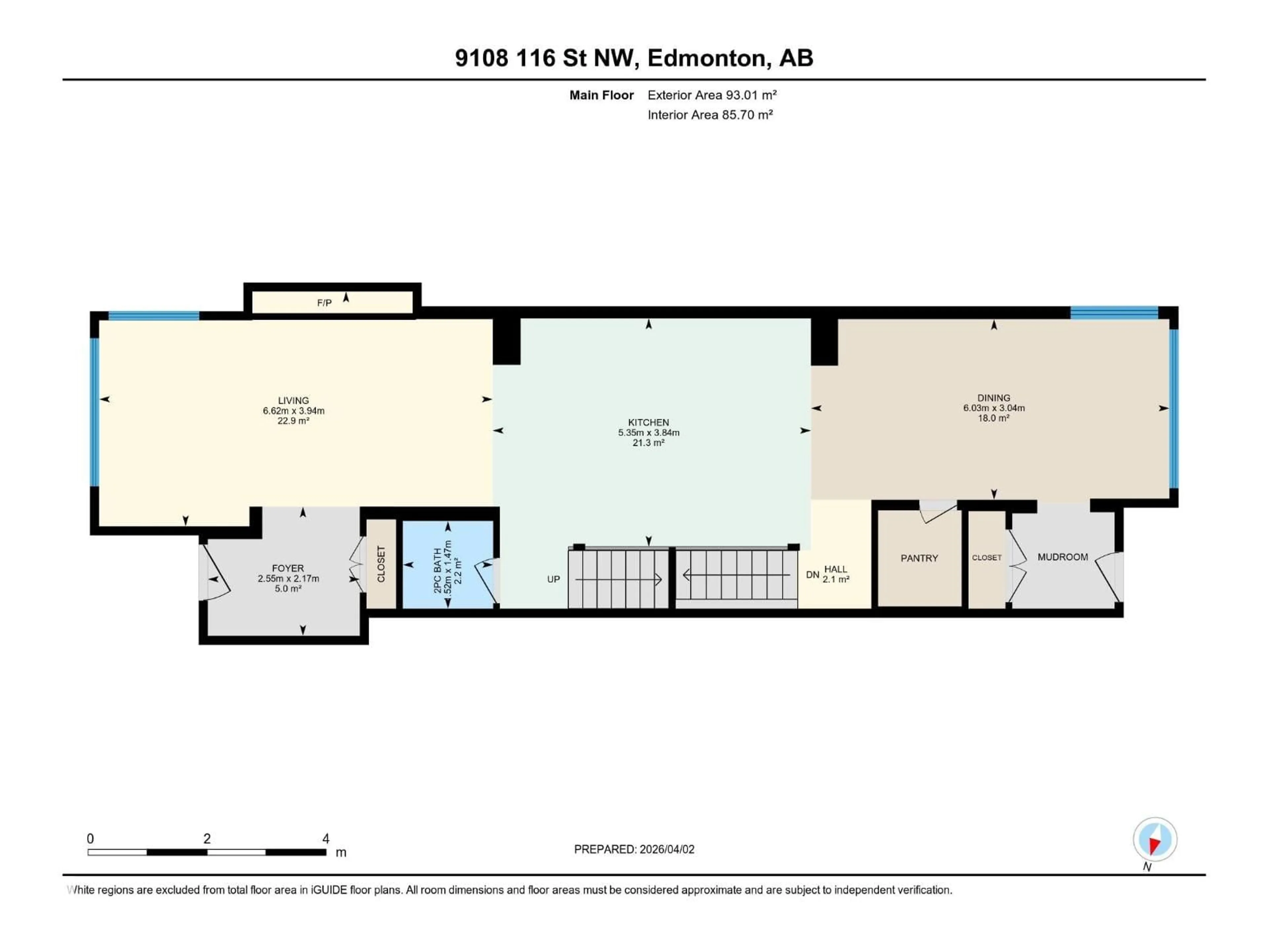Floor plan for 9108 116 ST, Edmonton Alberta T6G1P9