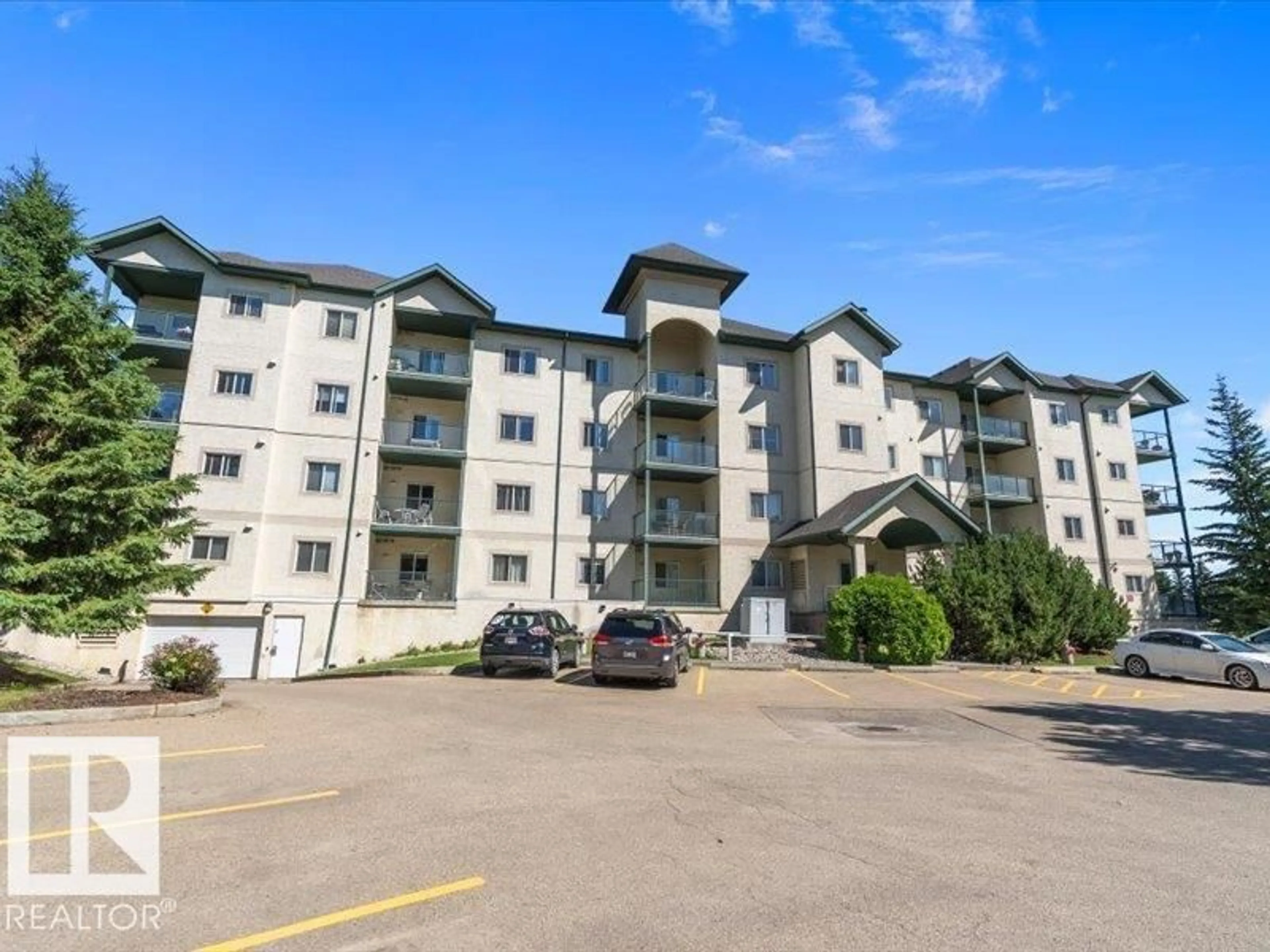 A pic from outside/outdoor area/front of a property/back of a property/a pic from drone, unknown for 304 - 408 LEWIS ESTATES BV, Edmonton Alberta T5T6Y7