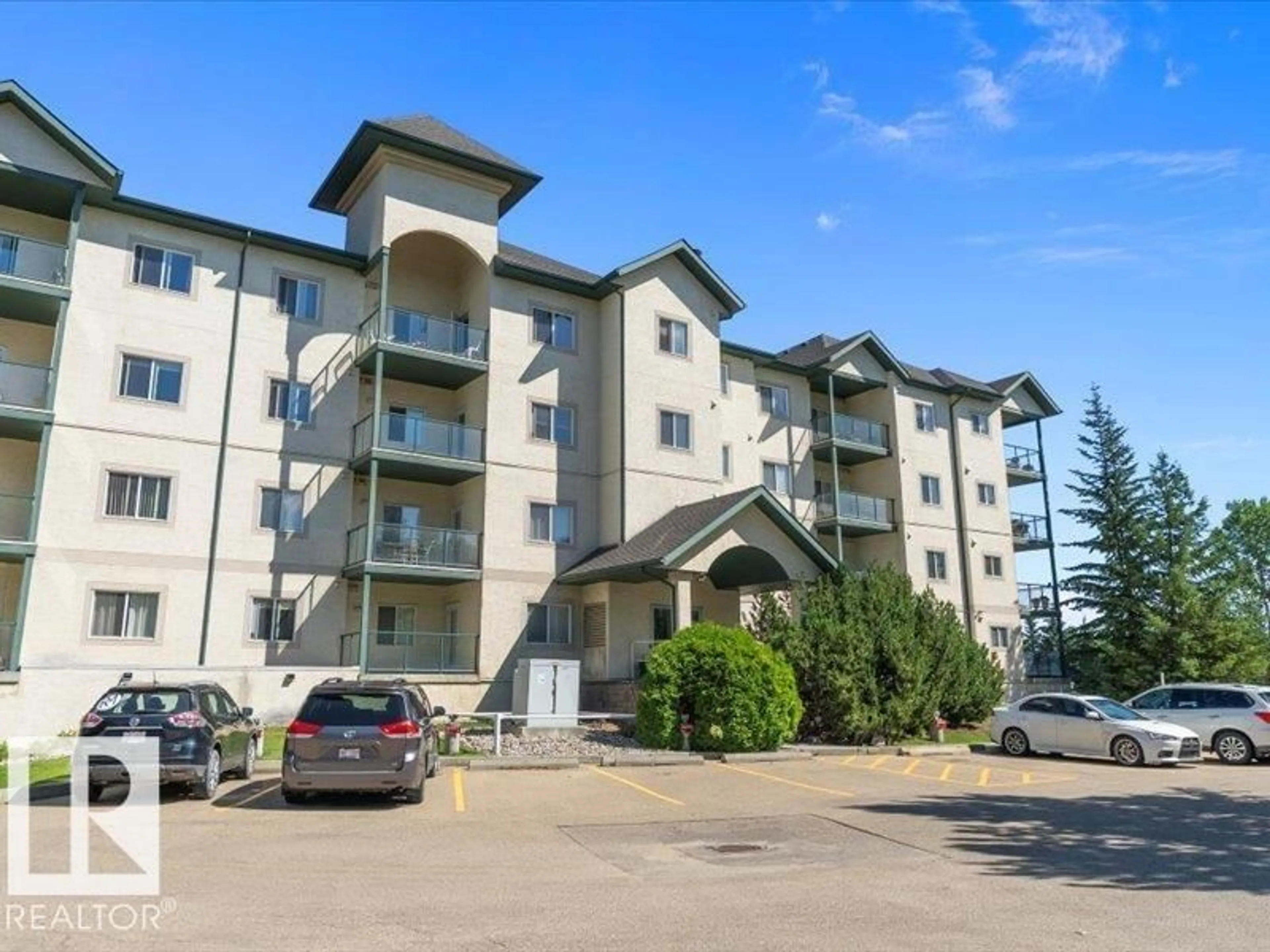 A pic from outside/outdoor area/front of a property/back of a property/a pic from drone, unknown for 304 - 408 LEWIS ESTATES BV, Edmonton Alberta T5T6Y7