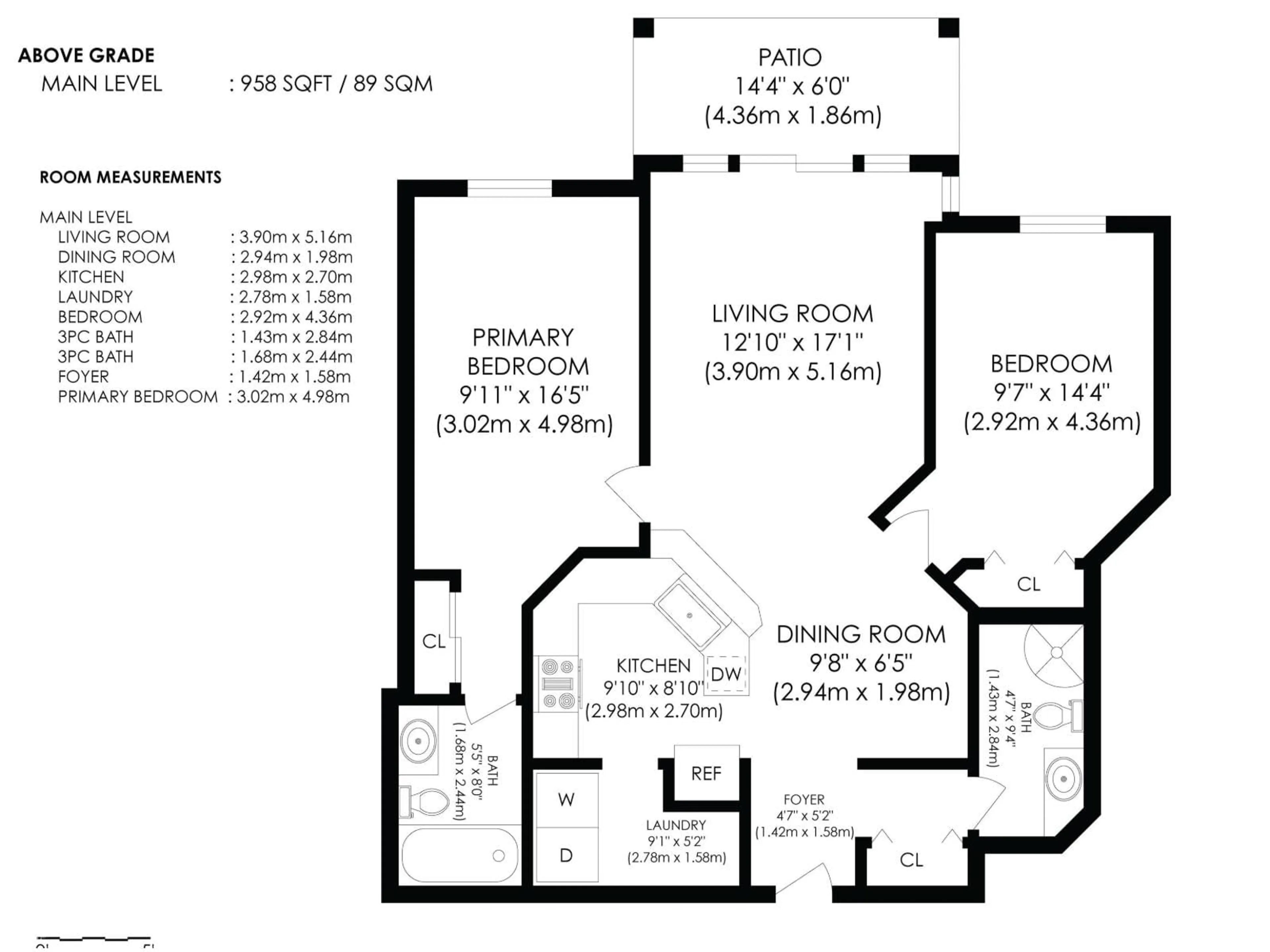 Floor plan for #101 - 9760 174 ST, Edmonton Alberta T5T6J4