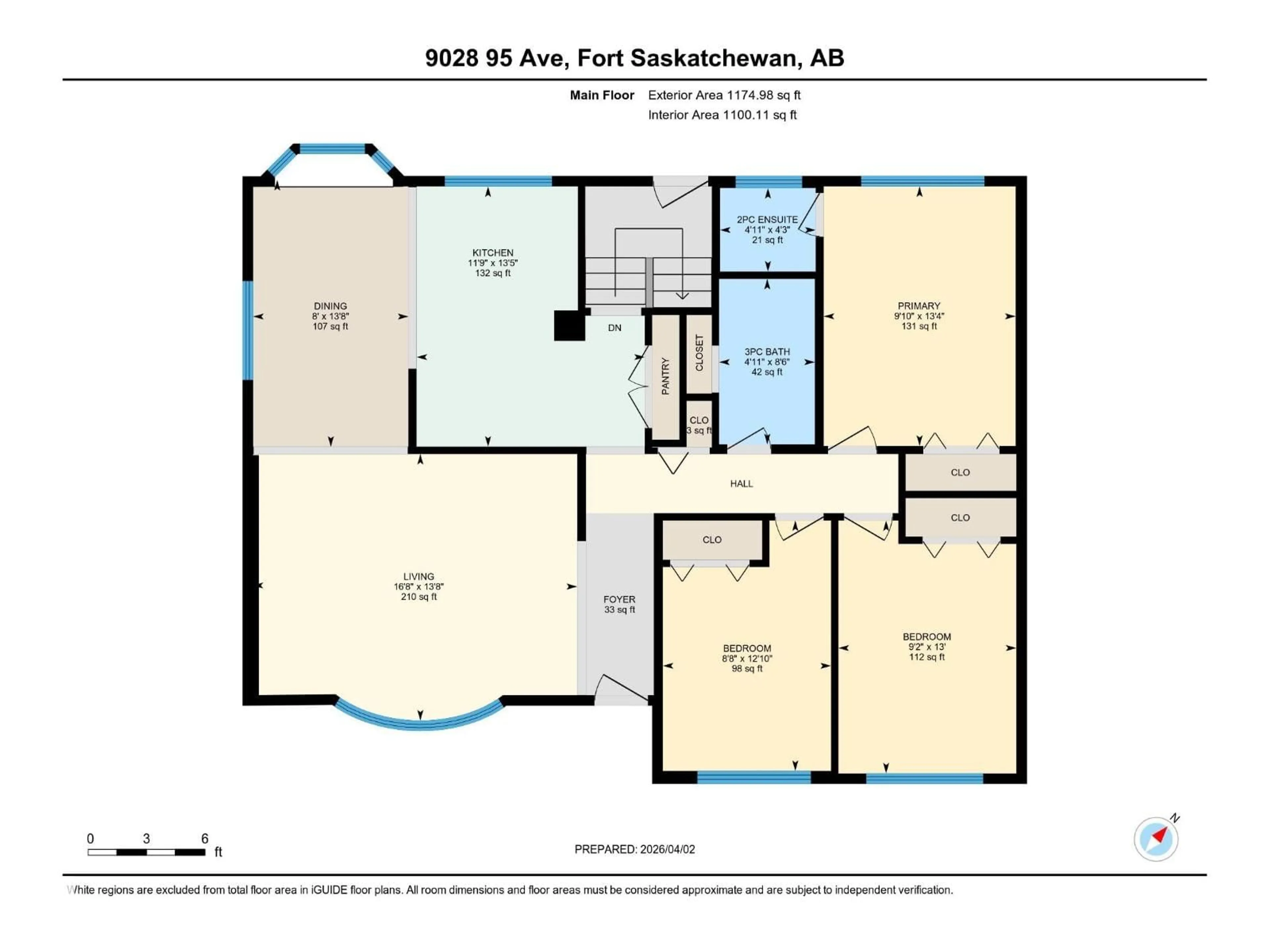 Floor plan for 9028 95 AV, Fort Saskatchewan Alberta T8L1C6