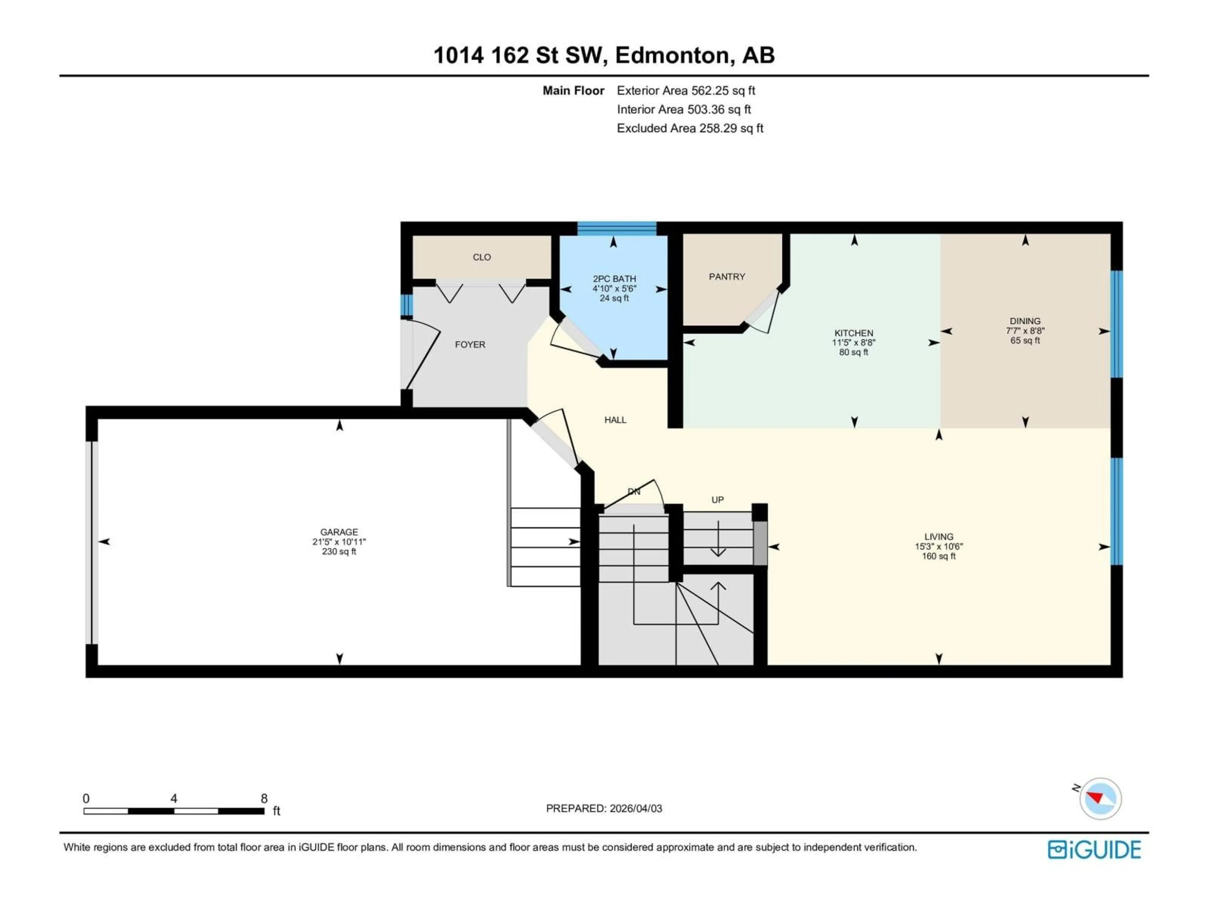 Floor plan for SW SW - 1014 162 ST, Edmonton Alberta T6W2G9