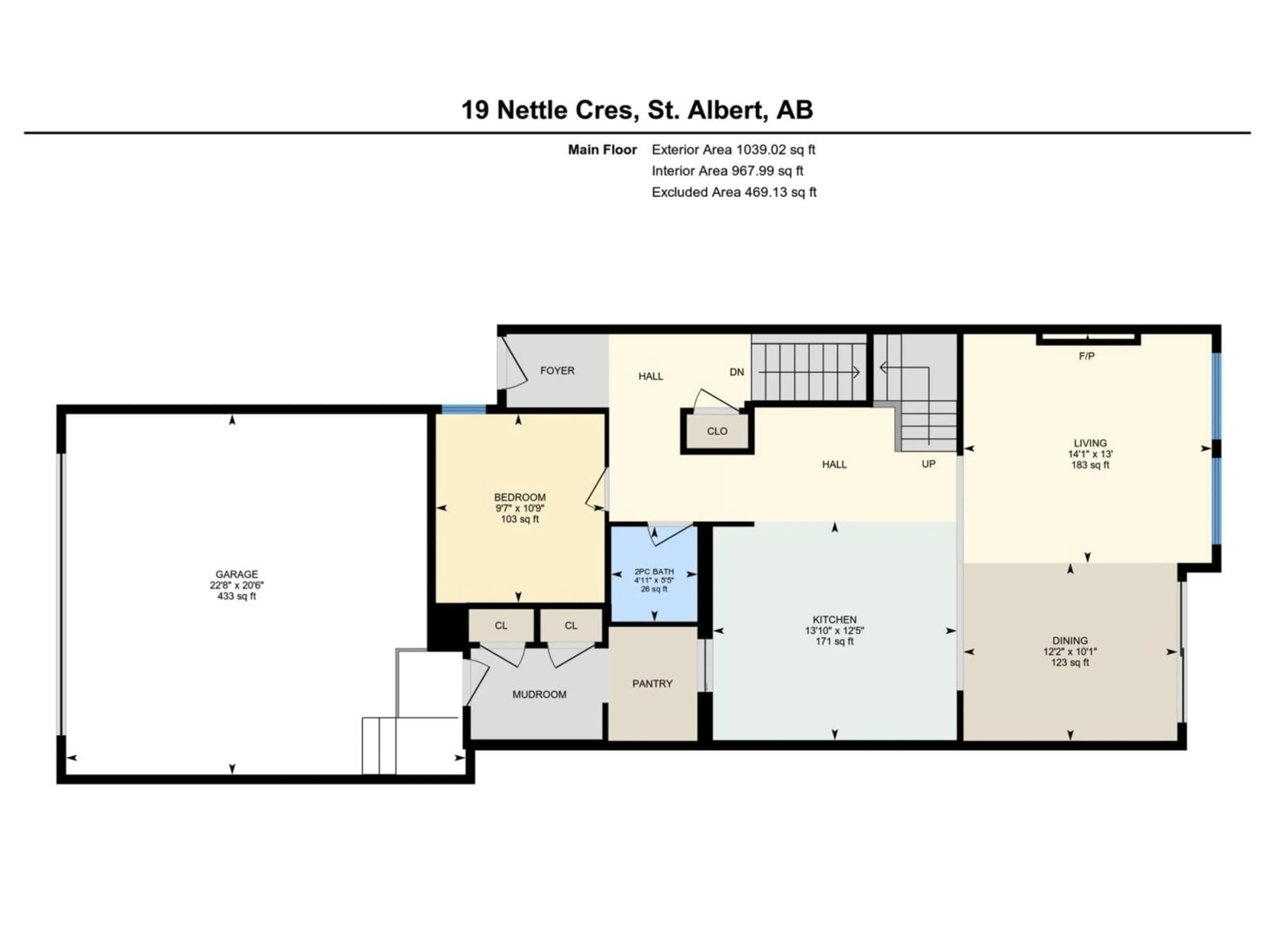 Floor plan for 19 NETTLE CR, St. Albert Alberta T8N7Z8