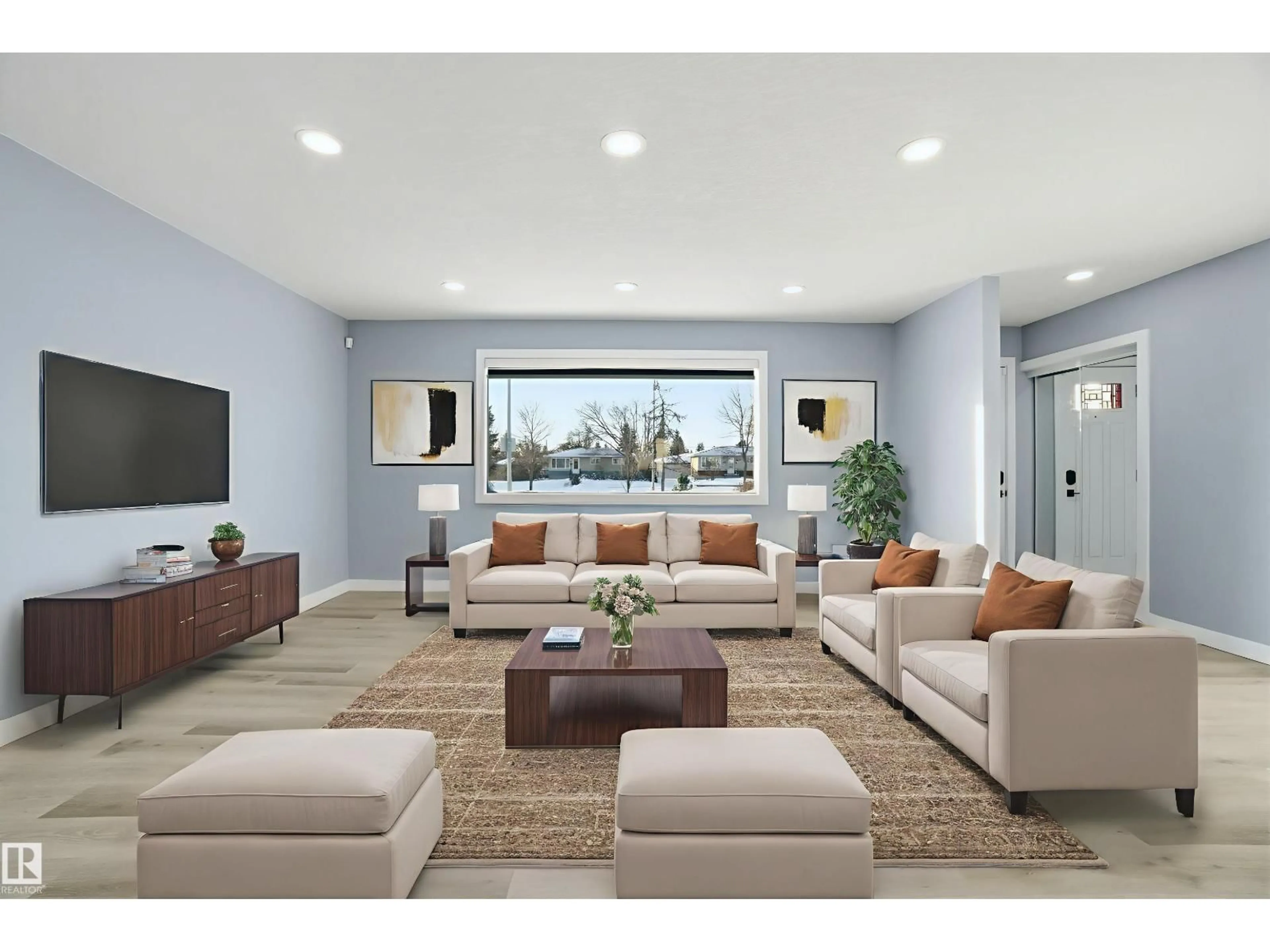 Living room with furniture, unknown for NW - 5208 90 AV, Edmonton Alberta T6B0N9