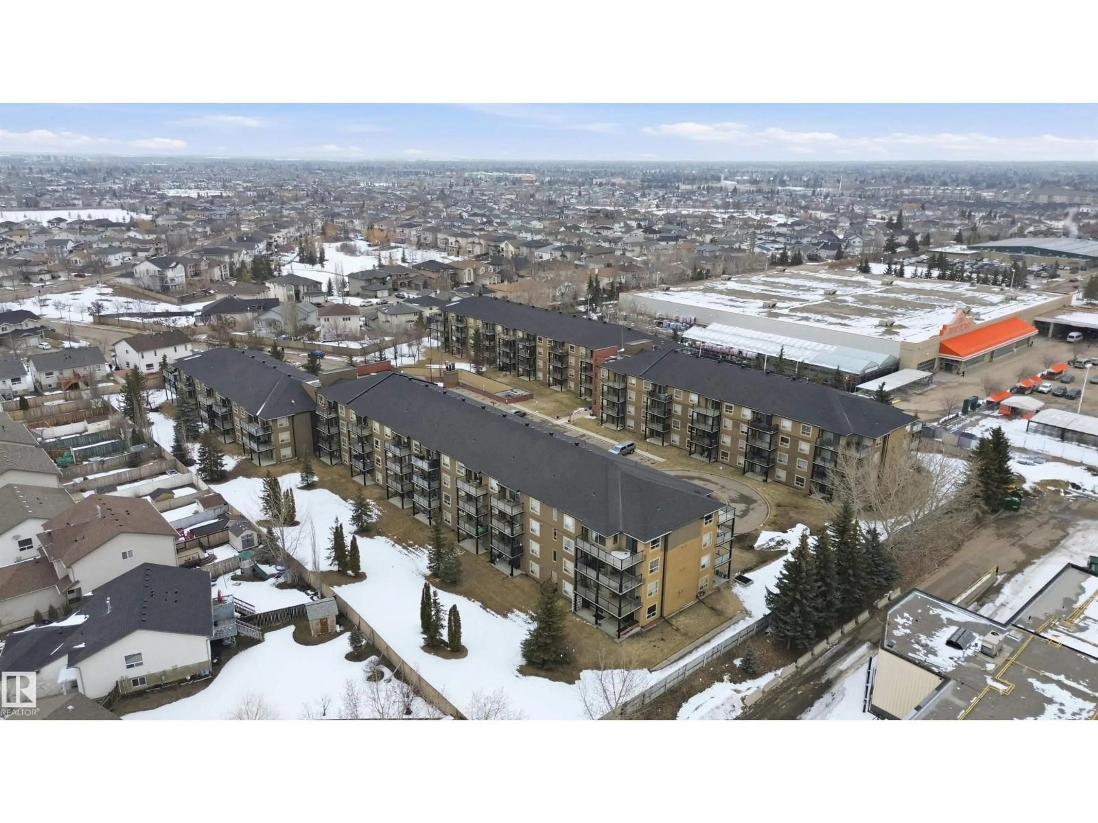 A pic from outside/outdoor area/front of a property/back of a property/a pic from drone, unknown for #203 - 13908 136 ST, Edmonton Alberta T6V1X4