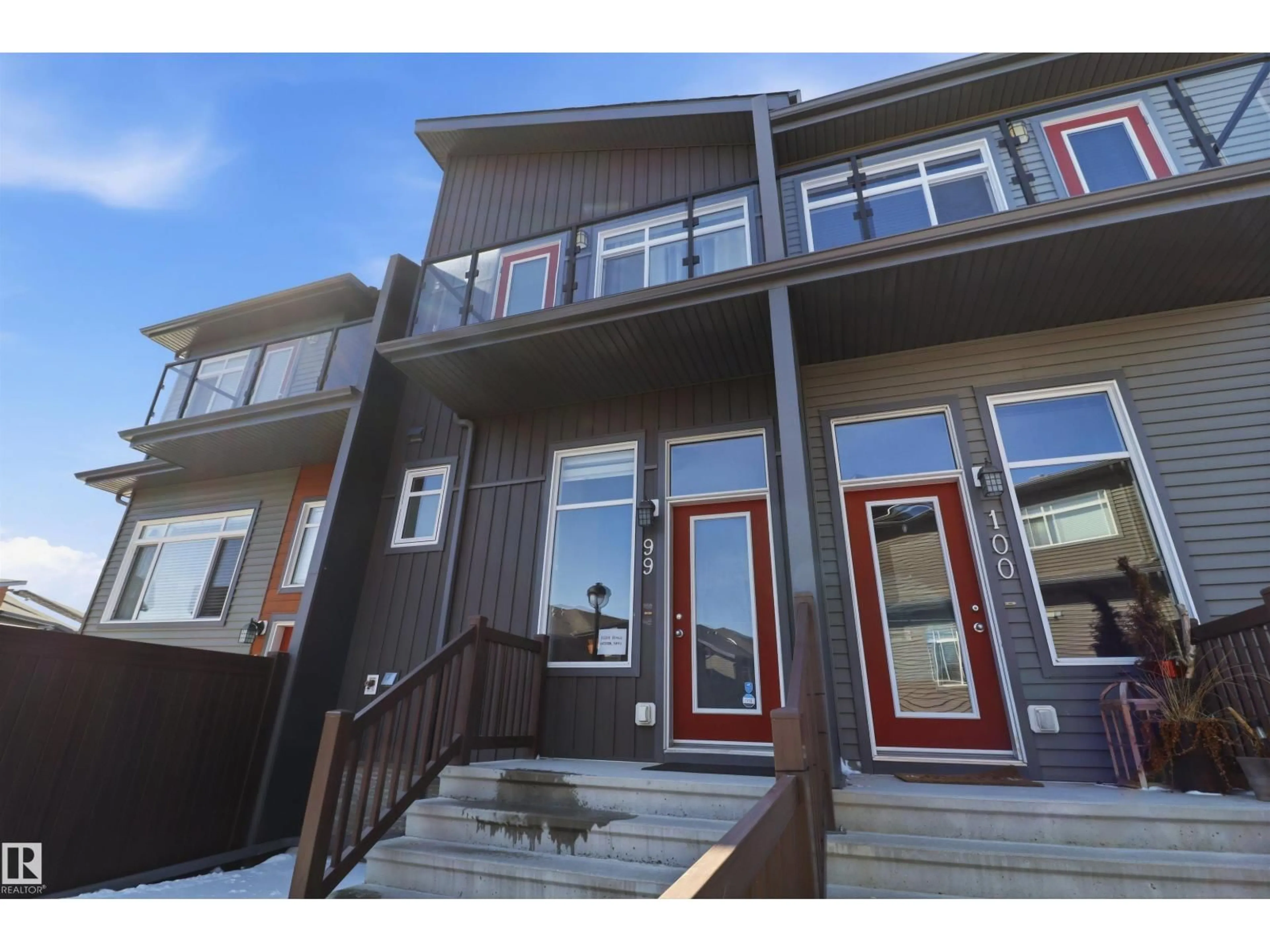 Home with vinyl exterior material, street for #99 - 7503 GETTY GATE, Edmonton Alberta T5T4S8