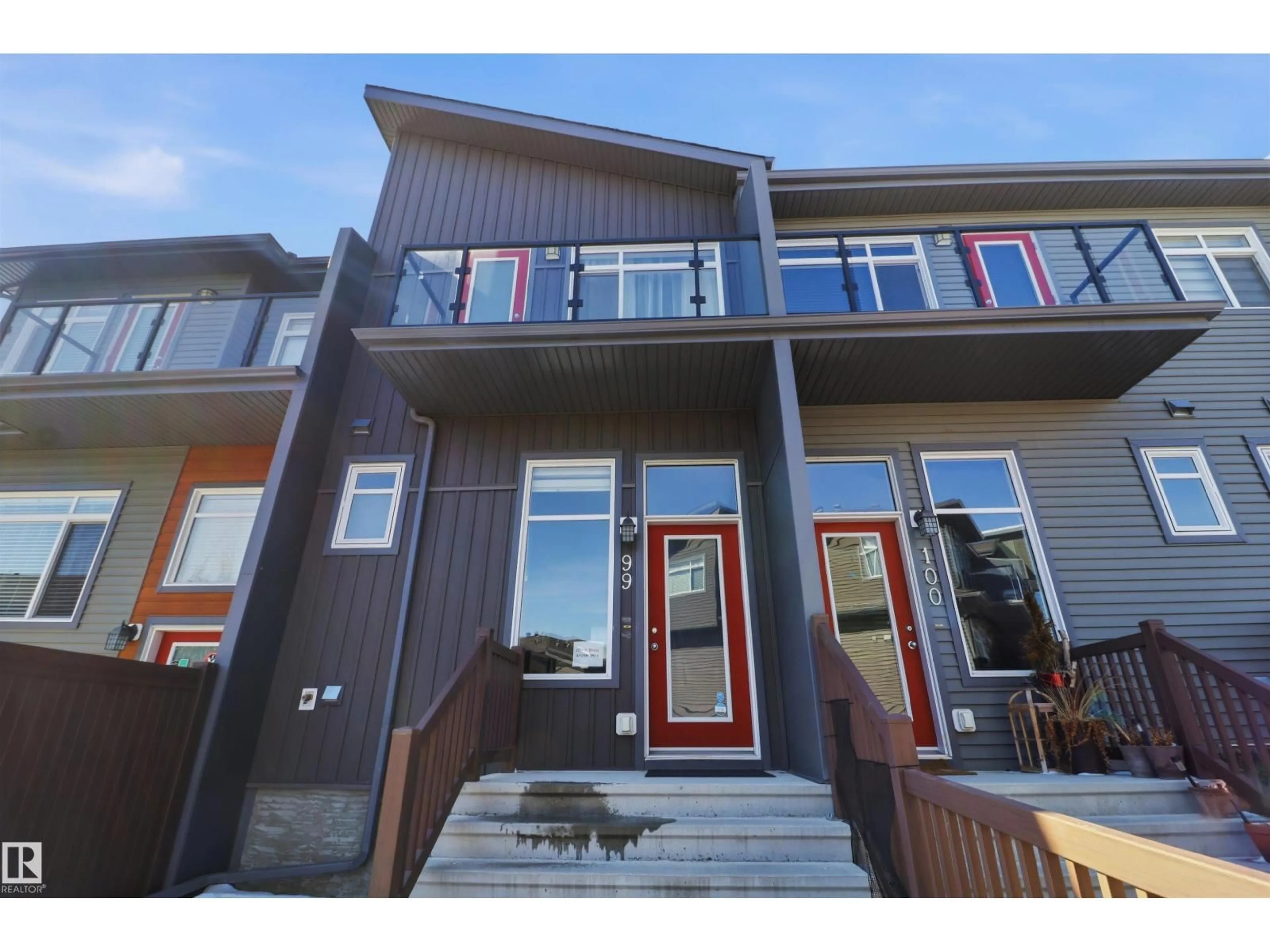 Home with vinyl exterior material, street for #99 - 7503 GETTY GATE, Edmonton Alberta T5T4S8