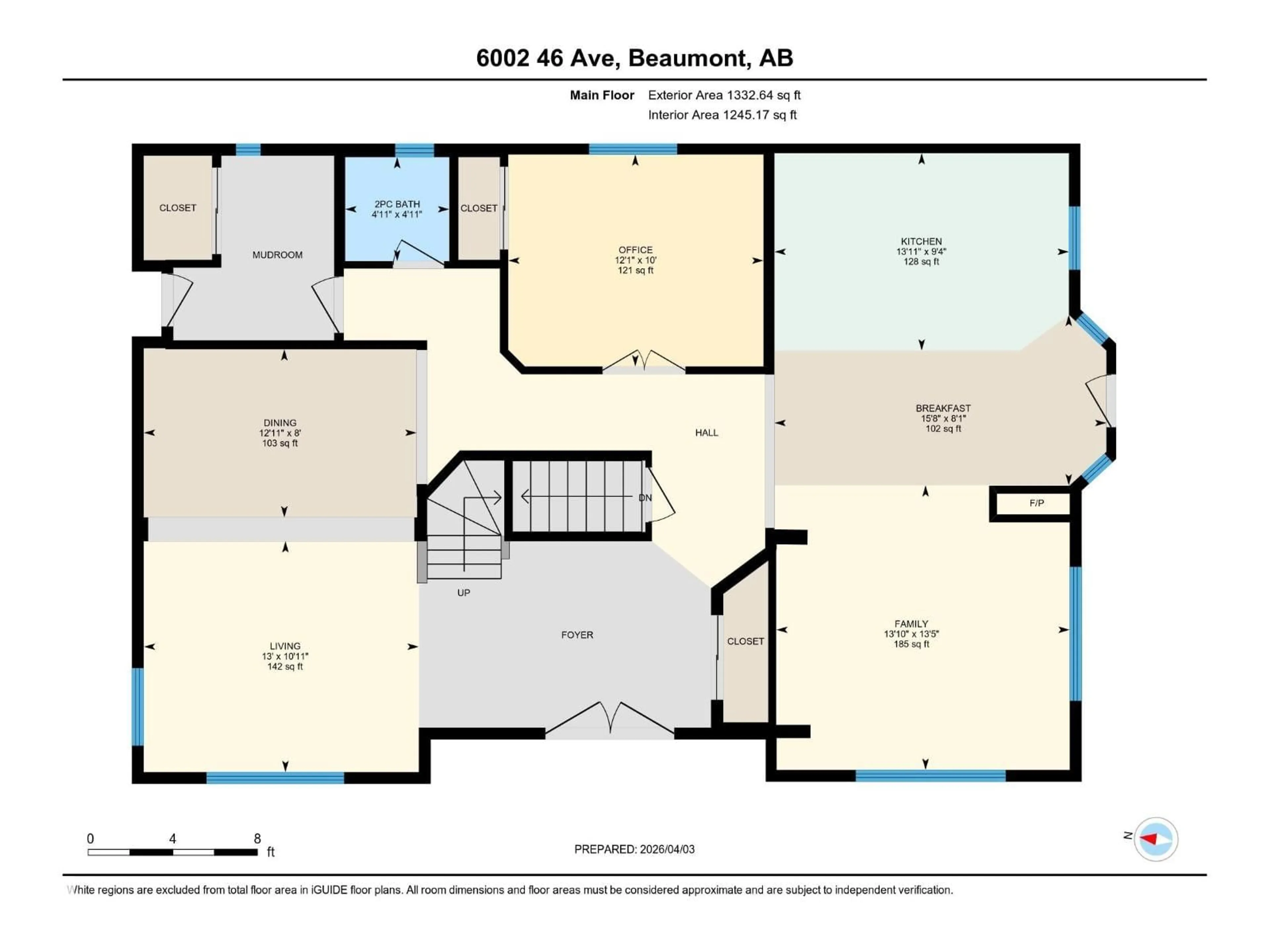 Floor plan for 6002 46 AV, Beaumont Alberta T4X0J1