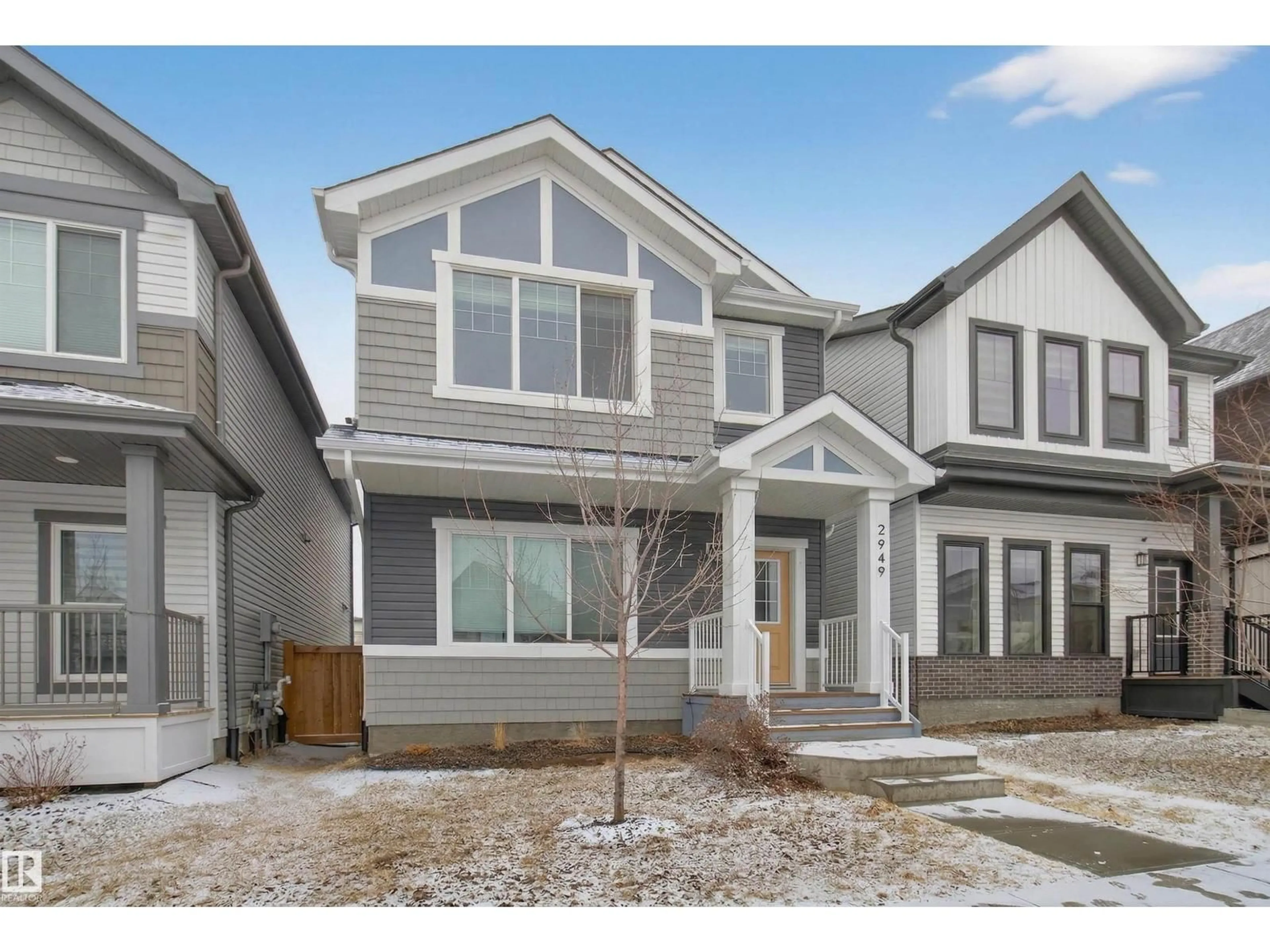 Home with vinyl exterior material, street for GR SW - 2949 COUGHLAN GREEN, Edmonton Alberta T6W3X6