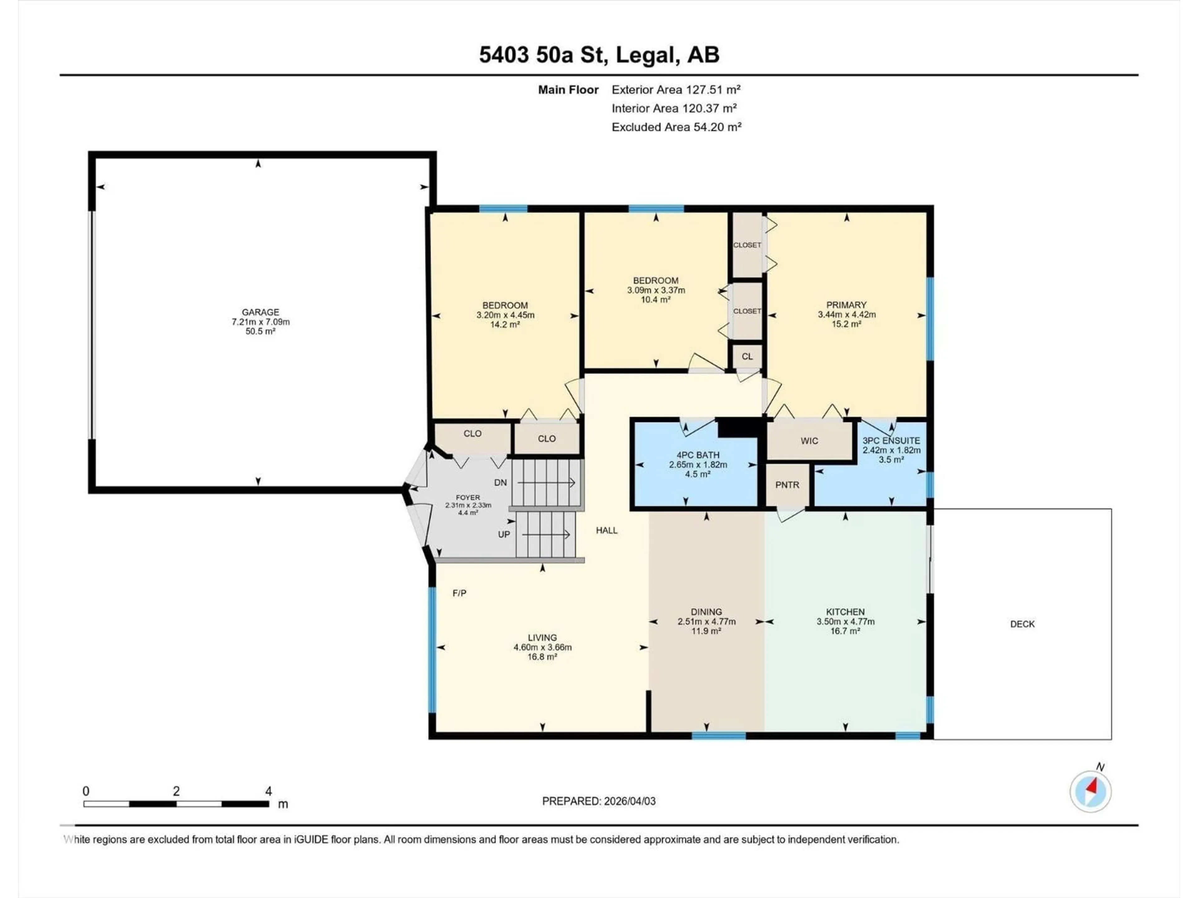 Floor plan for 5403 50A ST, Legal Alberta T0G1L0