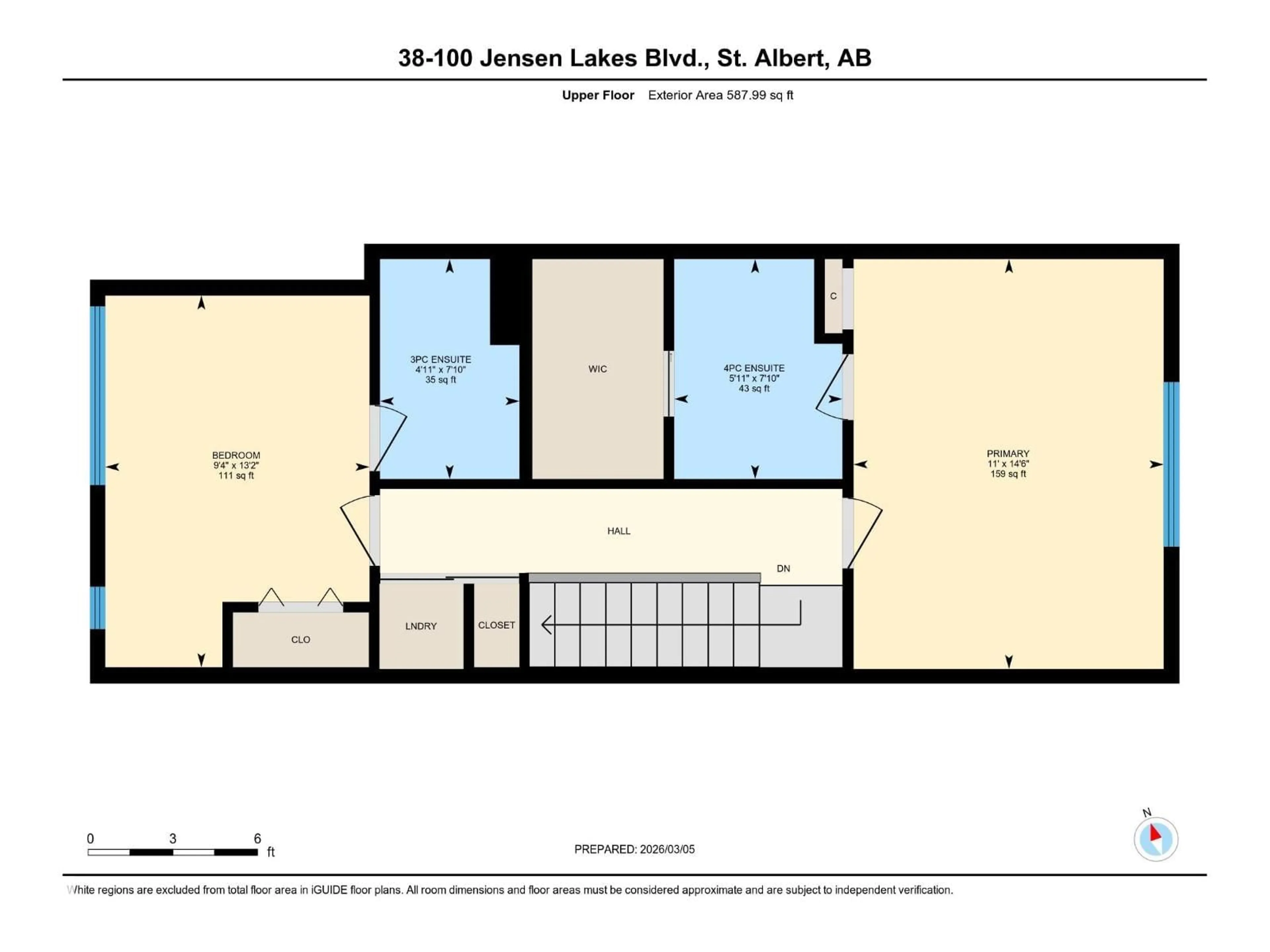 Floor plan for 100 - 38 JENSEN LAKES BLVD., St. Albert Alberta T8N7T9